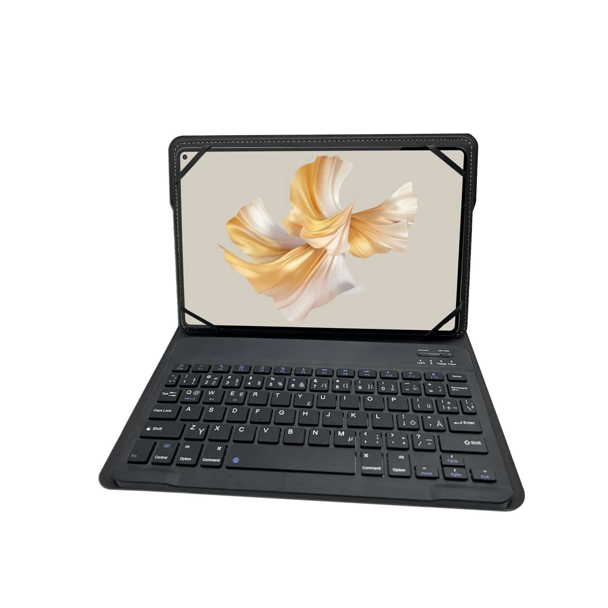 Tablets für alle Zoll Schutz Tastatur 2in1 in Tastatur Schwarz Hülle und mit Beleuchtung Universaltasche Case 9-11 Bluetooth