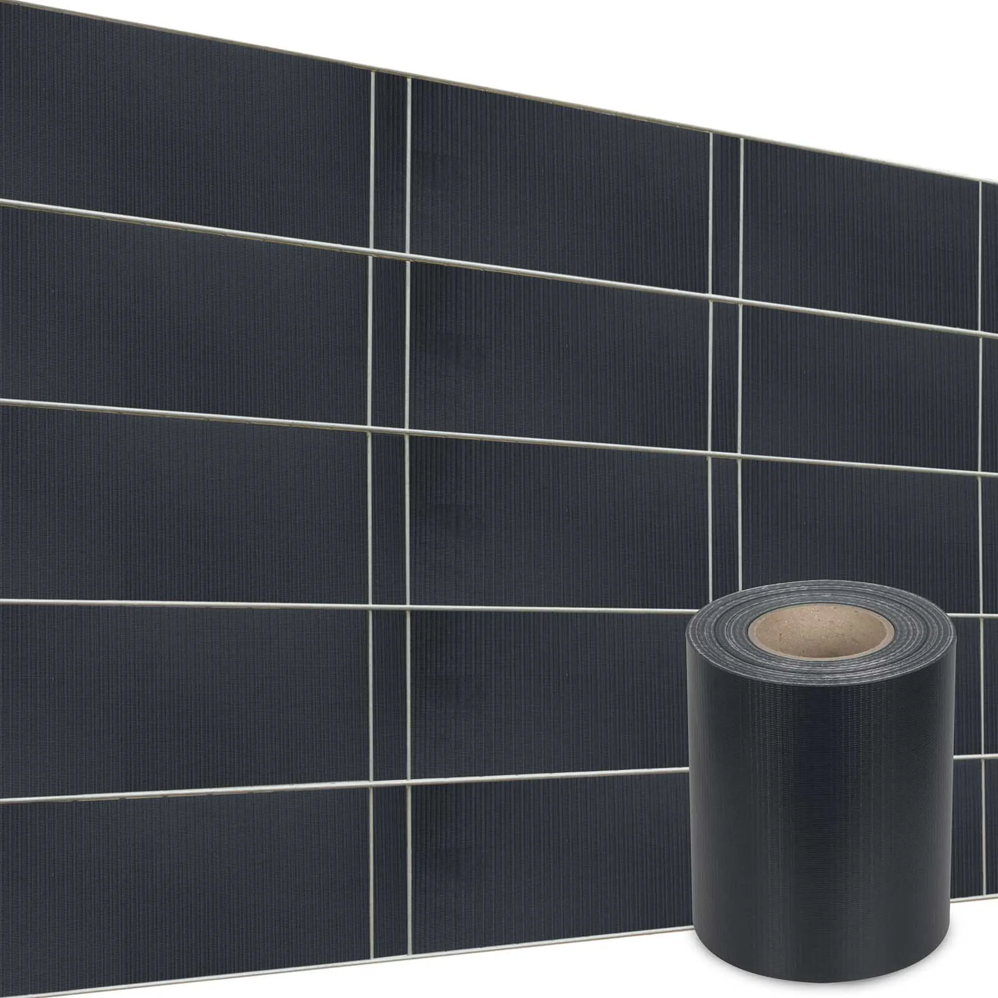 Sekey PVC Sichtschutzstreifen Für Doppelstabmatten – 35 M X 19 Cm, UV-beständig, Wetterfest, Mit 26 Clips, Anthrazit, Für Gartenzaun