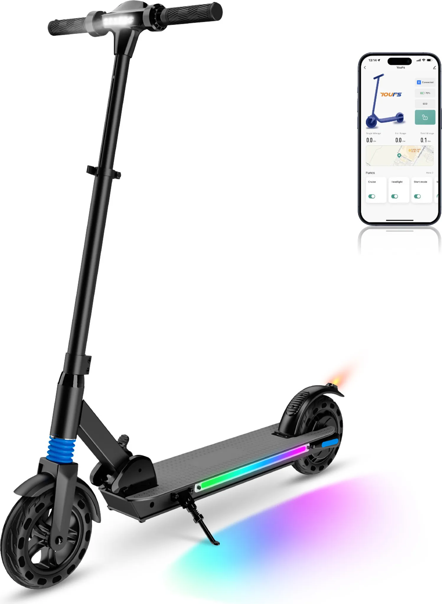 ELEKTROSCOOTER FÜR KINDER 6-12 Jahren 130W Klappbar Elektro Roller LCD