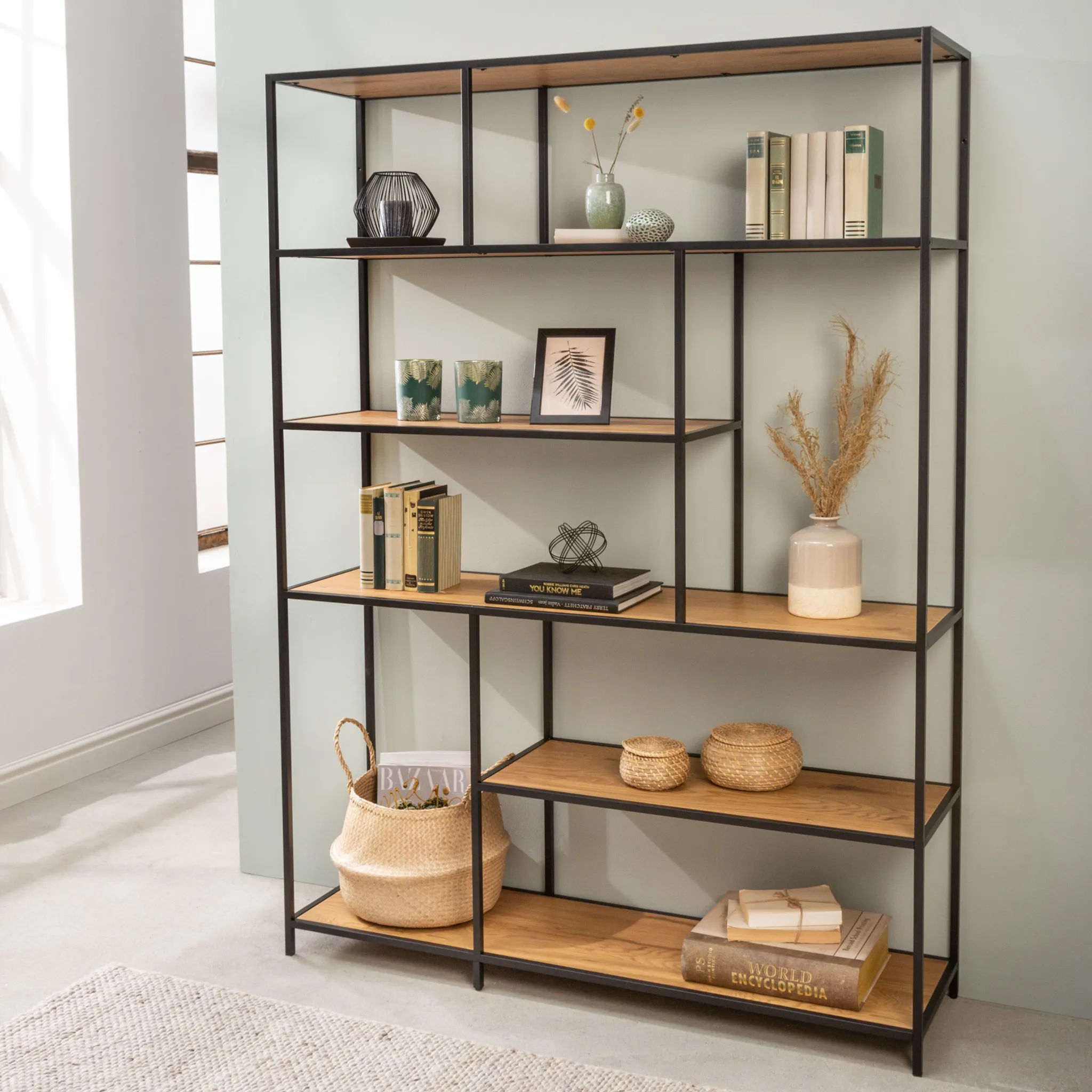 Industrielles Bücherregal Aus Metall – Modernes Design, Nordischer Minimalismus, In Verschiedenen Größen