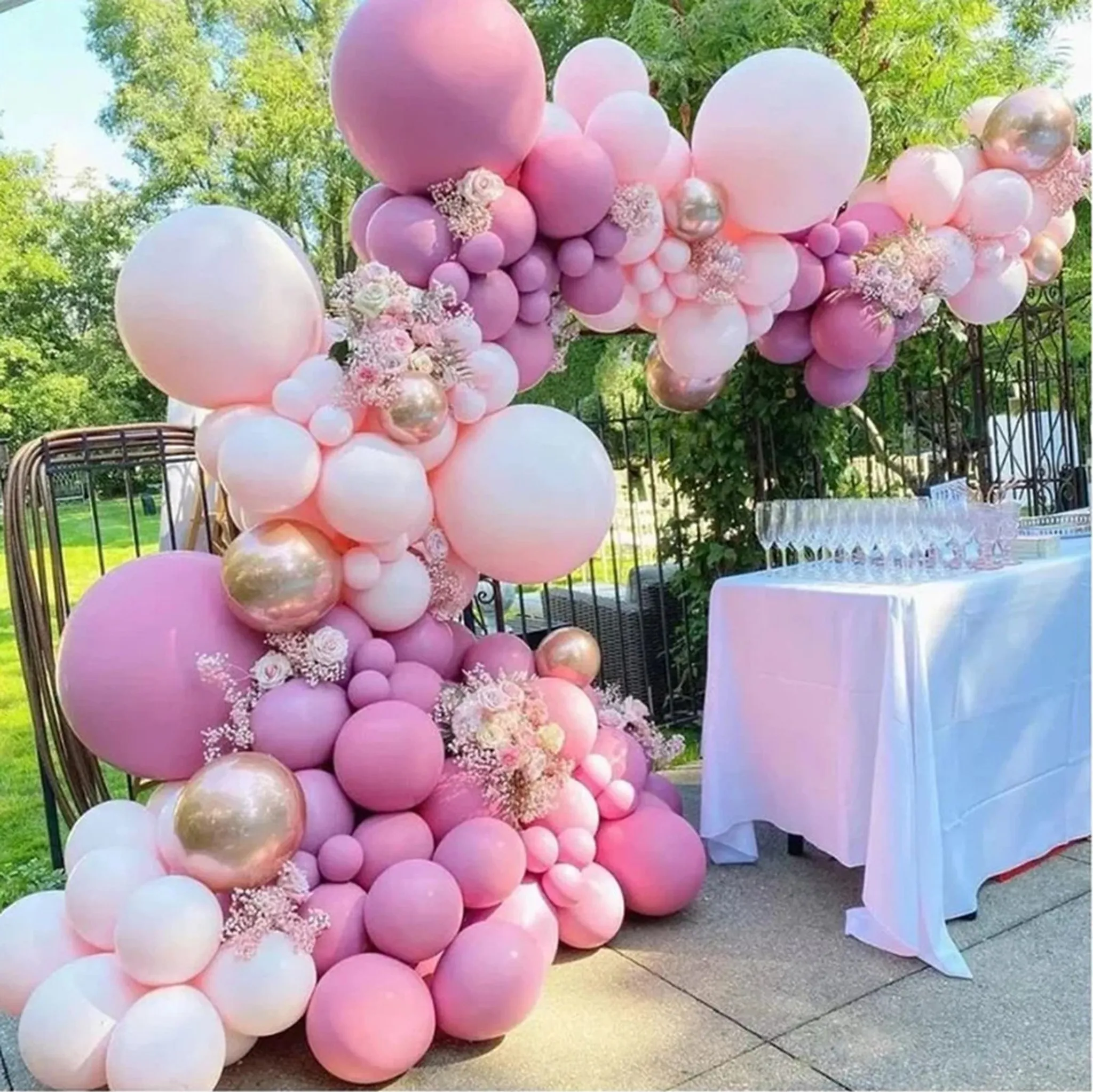 K arco ghirlanda di palloncini rosa arancione caldo per ragazze, matrimonio, festa di compleanno, anniversario, baby shower, fidanzamento, decorazione tropicale  15