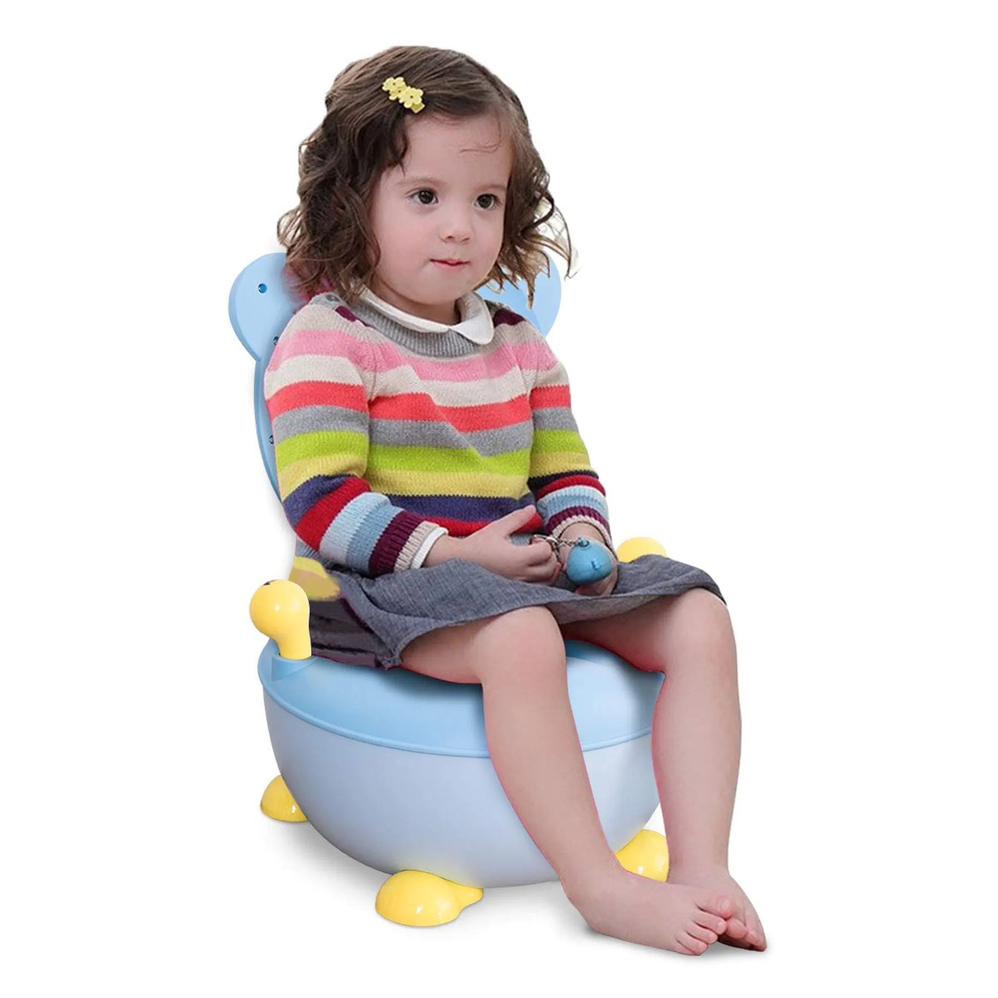 3 Jahre Grün Blau Gelb OMUUTR Töpfchen Babytopf Kindertoilette Toilettentrainer Kinder WC Lerntöpfchen Meine Ab 9 Monaten bis ca 