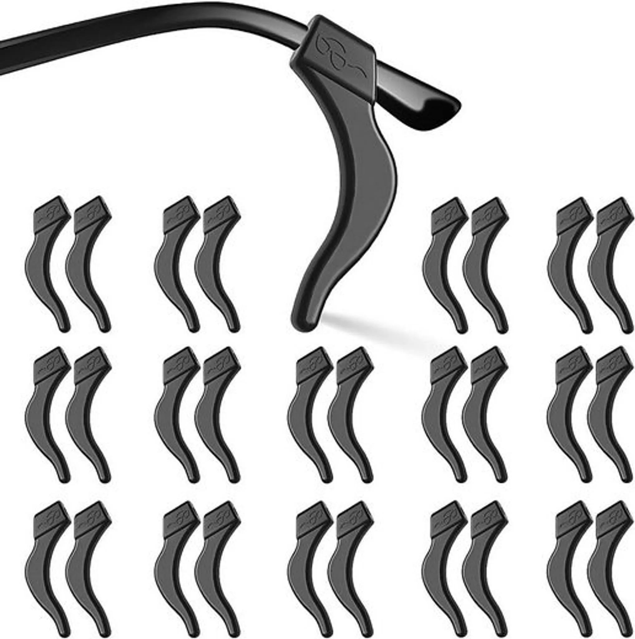 20 stücke Transparent Silikon Anti-slip Brillen Ohr Haken Runde