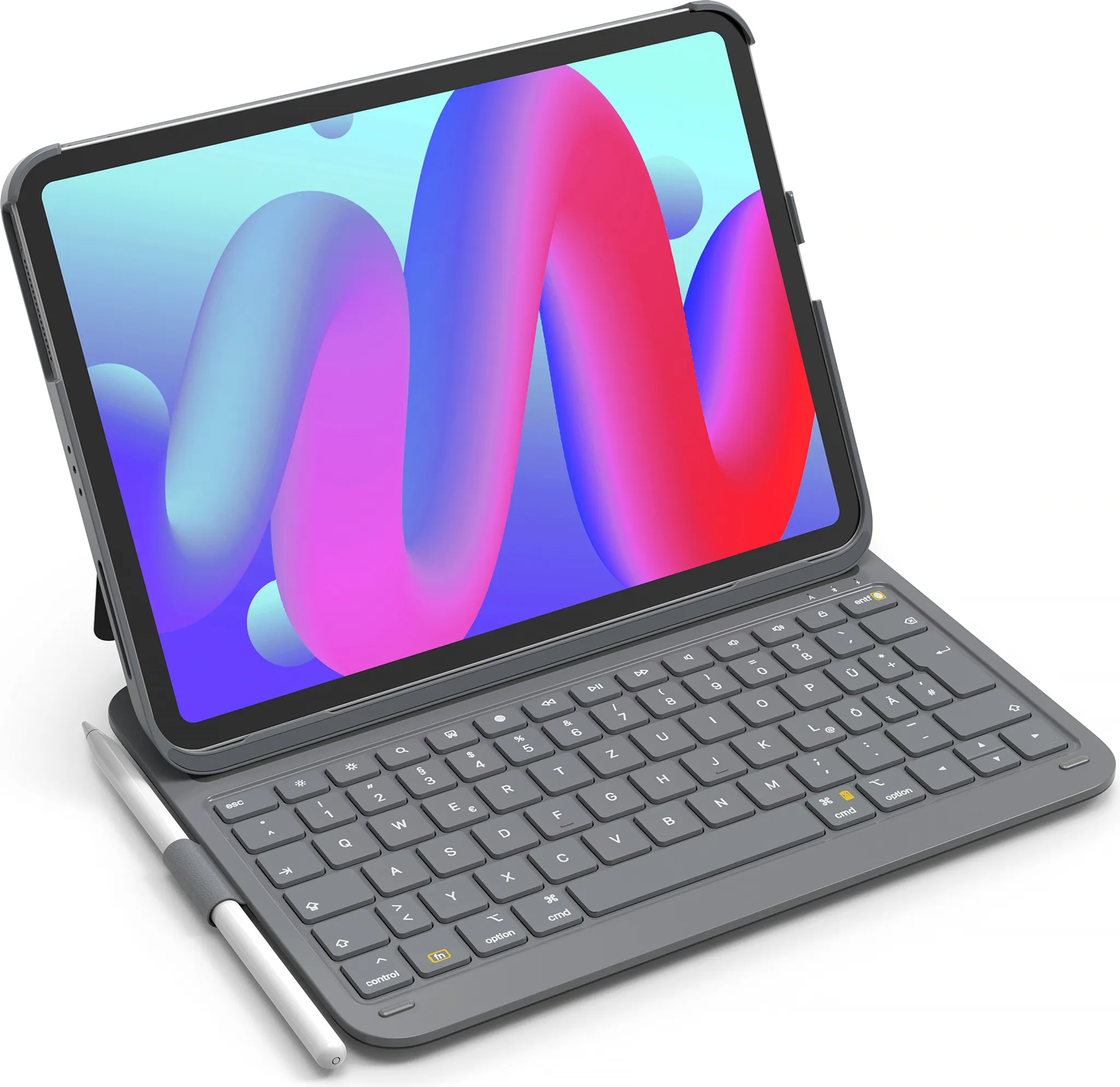 SZPSGC IPad Hülle Mit Tastatur – Für IPad 11. & 10. Gen (2025/2022), Magnetisch, Blau, QWERTZ-Layout