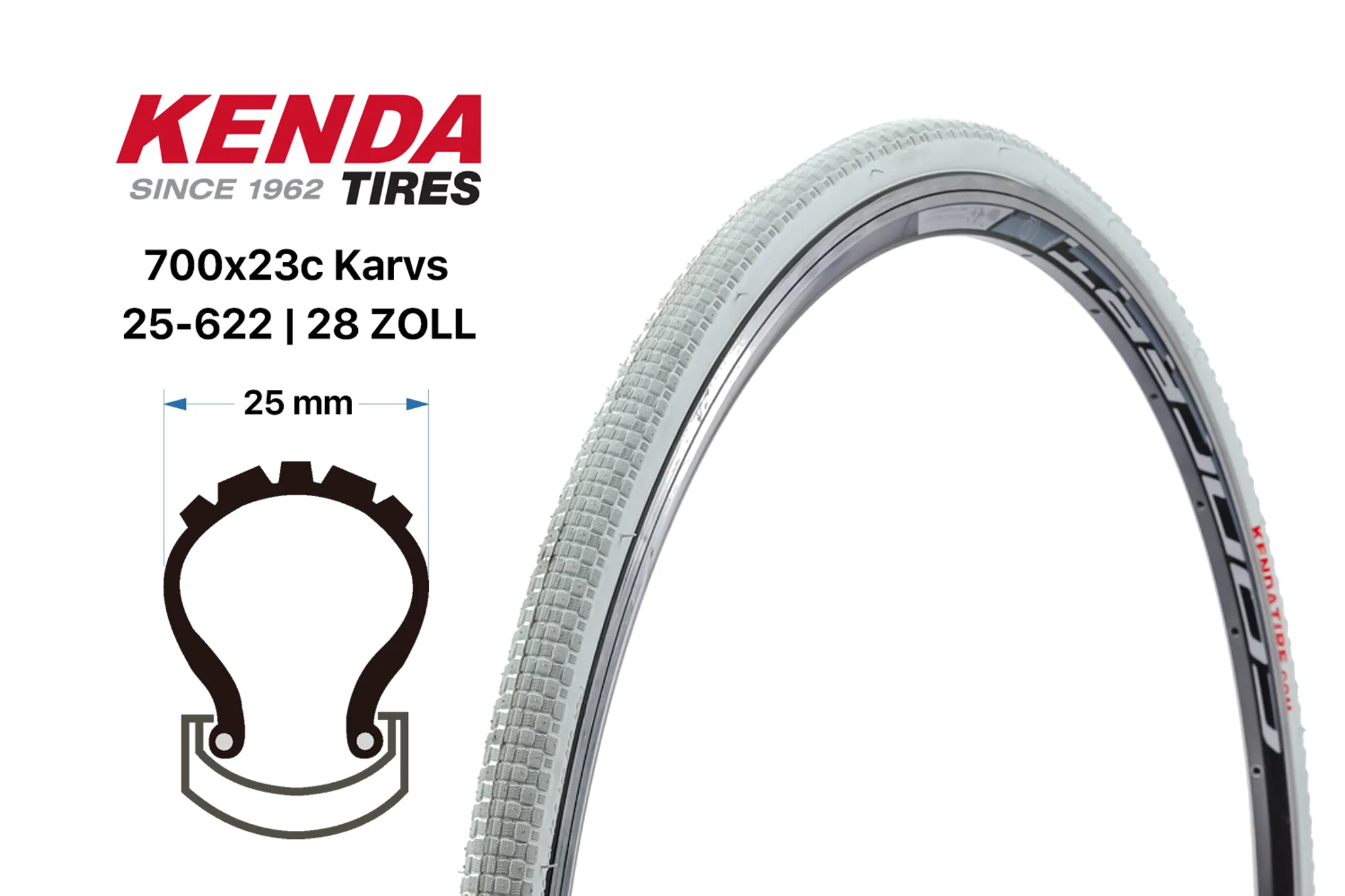 Kenda 700c Rennradreifen  700x23c / 25c / 28c, Schwarz, Clincher, Von  Madspeed7 Continental Schlauch 28