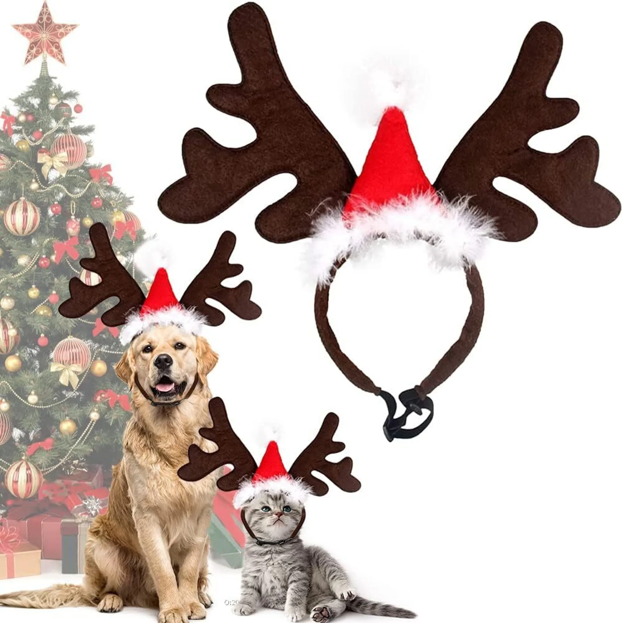 Weihnachts Hundekostüm Mit Nikolausmütze – Lustiges Outfit Für Haustiere | Halloween & Party