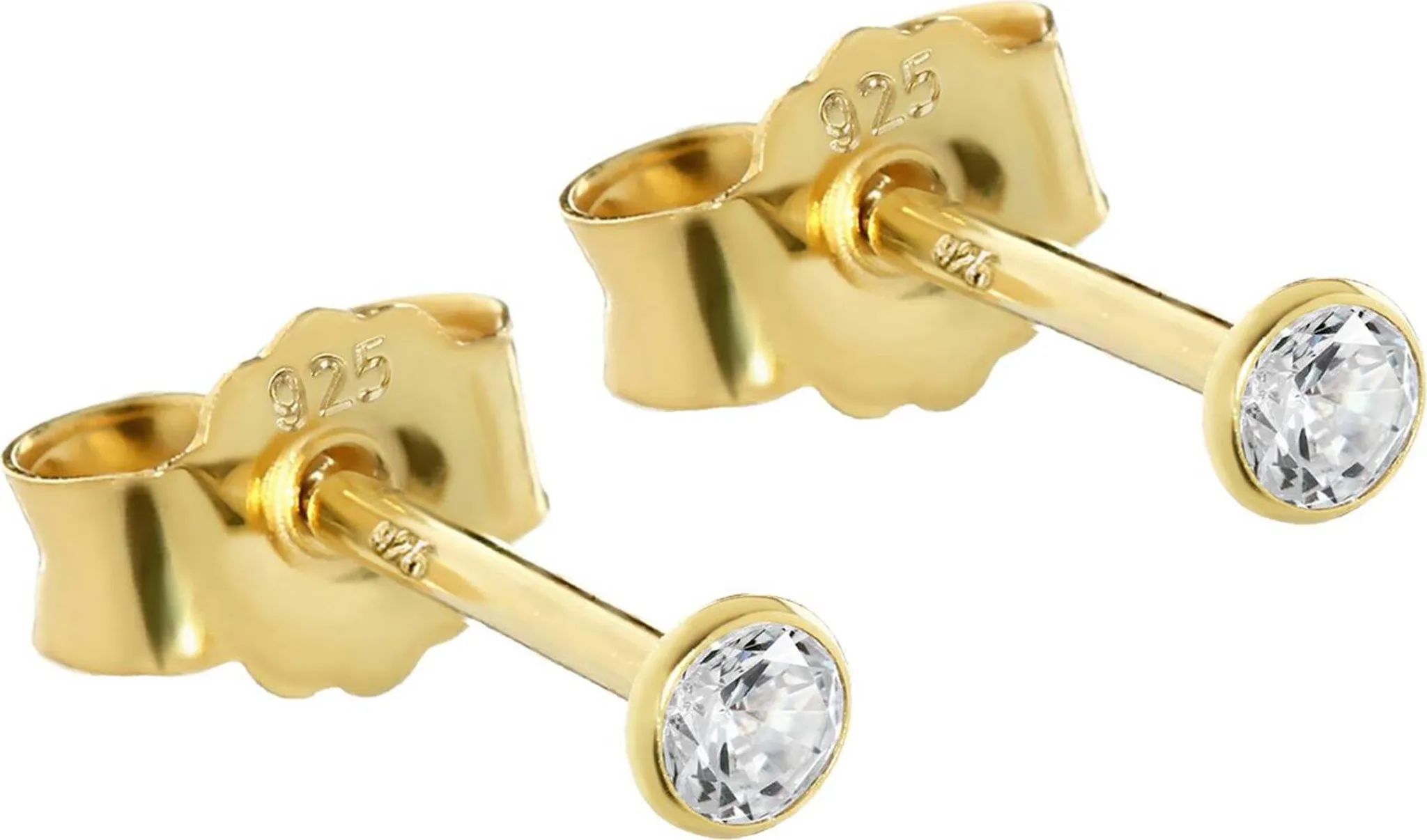 Paar Ohrringe Ohrstecker Tropfen 20x12mm Aus 585 Gold