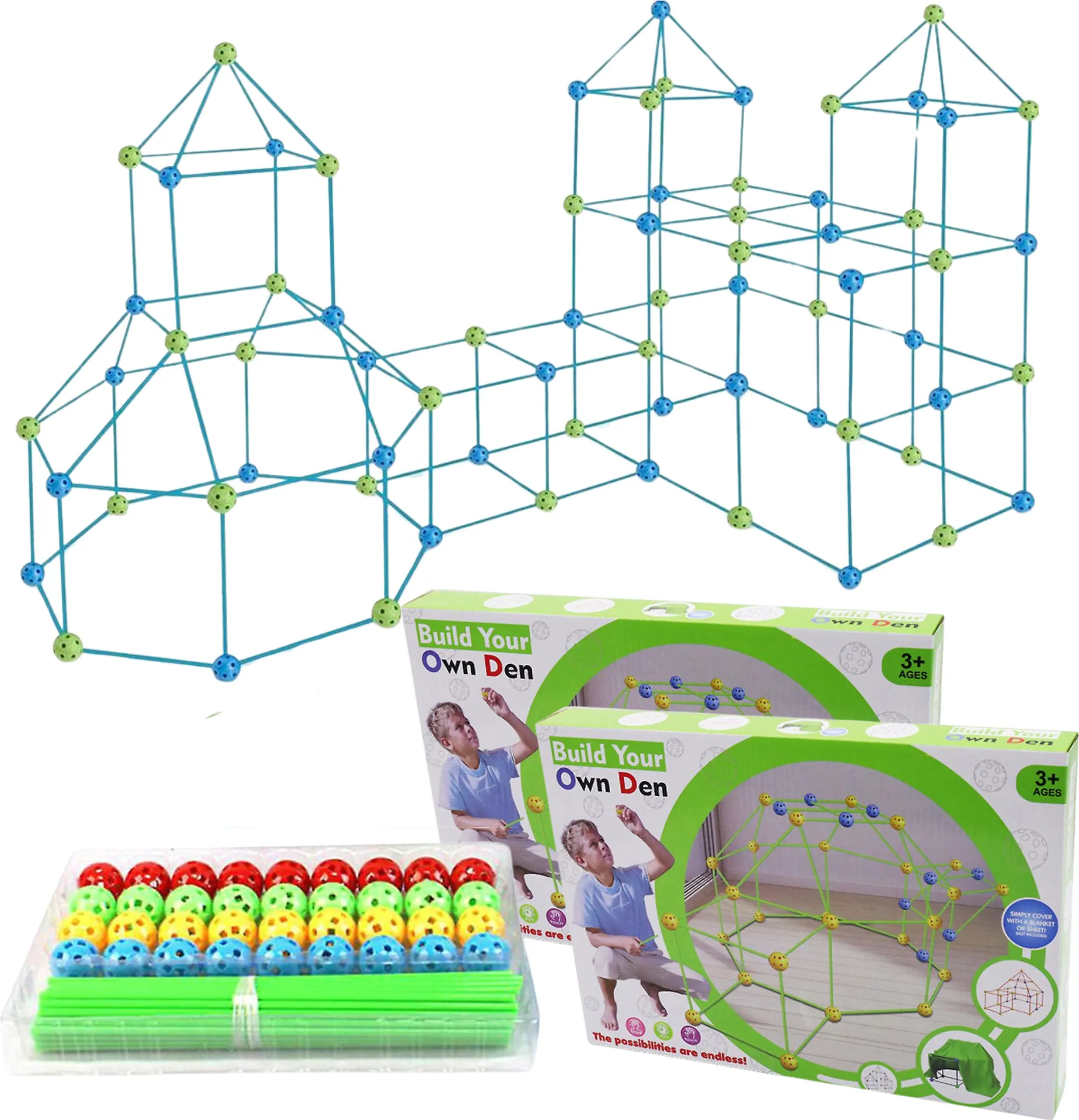 Mundo Plays Konstruktionsspielzeug 100 Teile - Outdoor & Indoor Bauset
