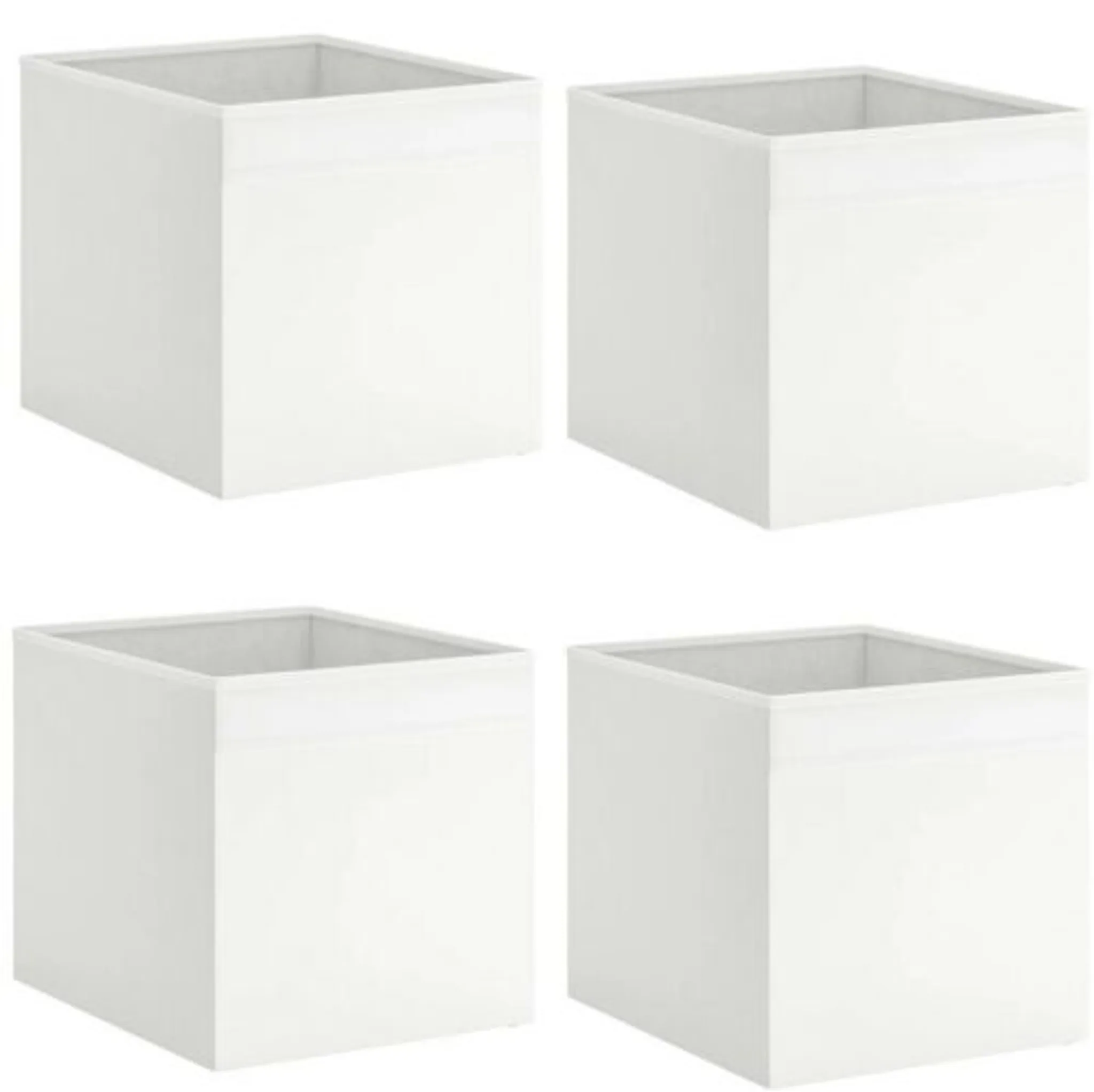 4x Dröna Set Ikea weiß Box für Regal Kallax
