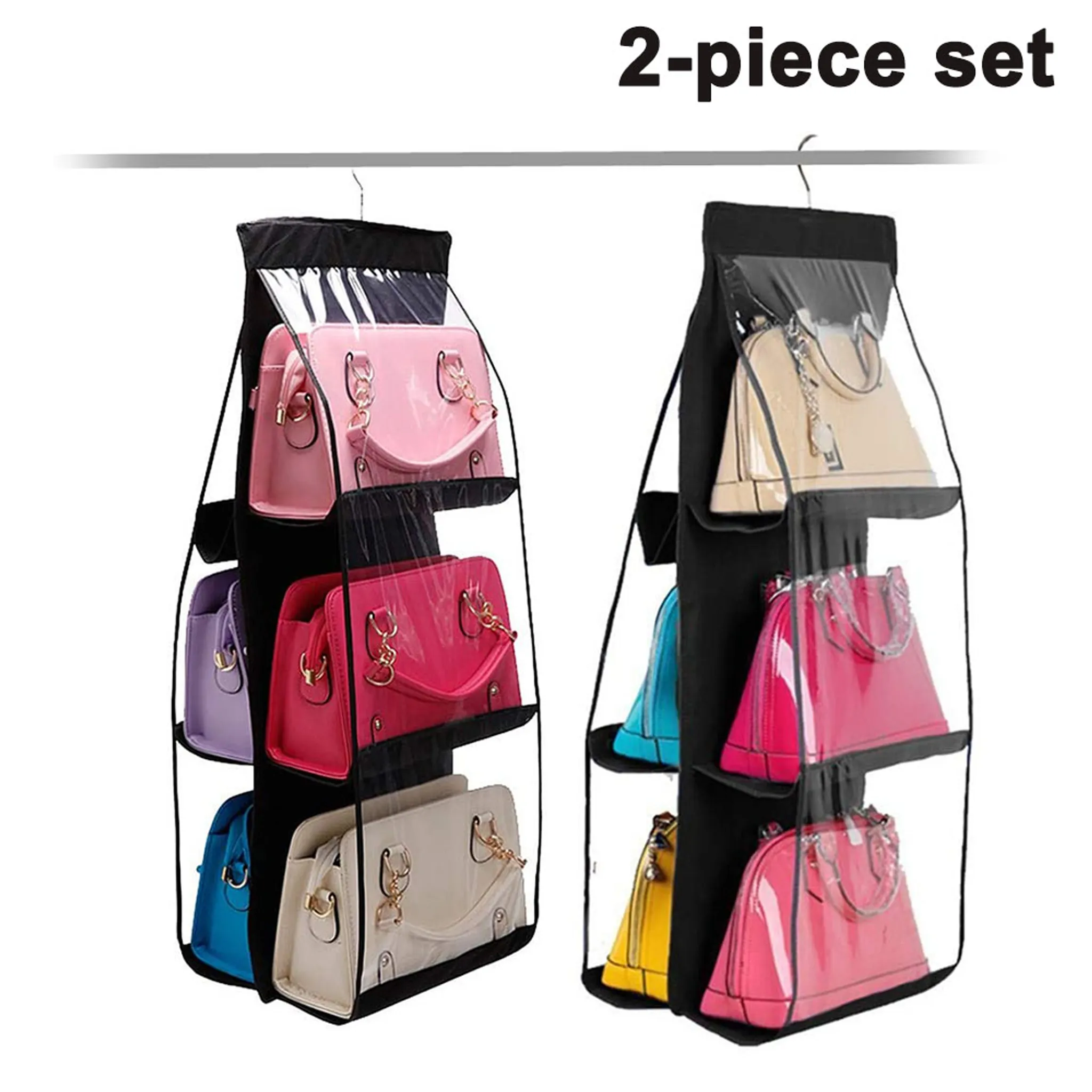 Cradonn - Handtaschen Organizer (anpassbar) klein mit Reißverschluss Pink -  Taschenorganizer für Handtasche & Shopper - Kosmetiktasche Organisator für