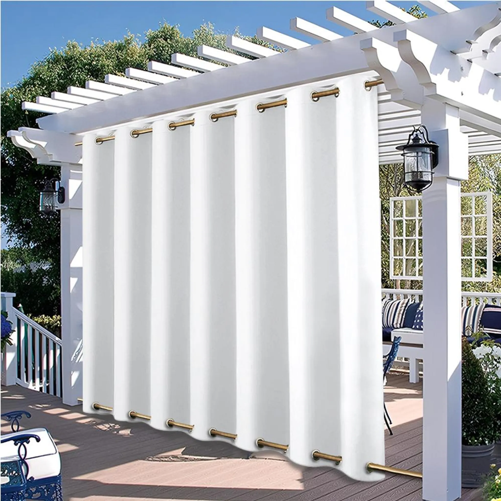Tende termiche invernali per esterni, 193 x 274 cm, impermeabili, isolanti, con occhielli, per camera da letto, patio, giardino, gazebo, antivento e resistenti (confezione da 2