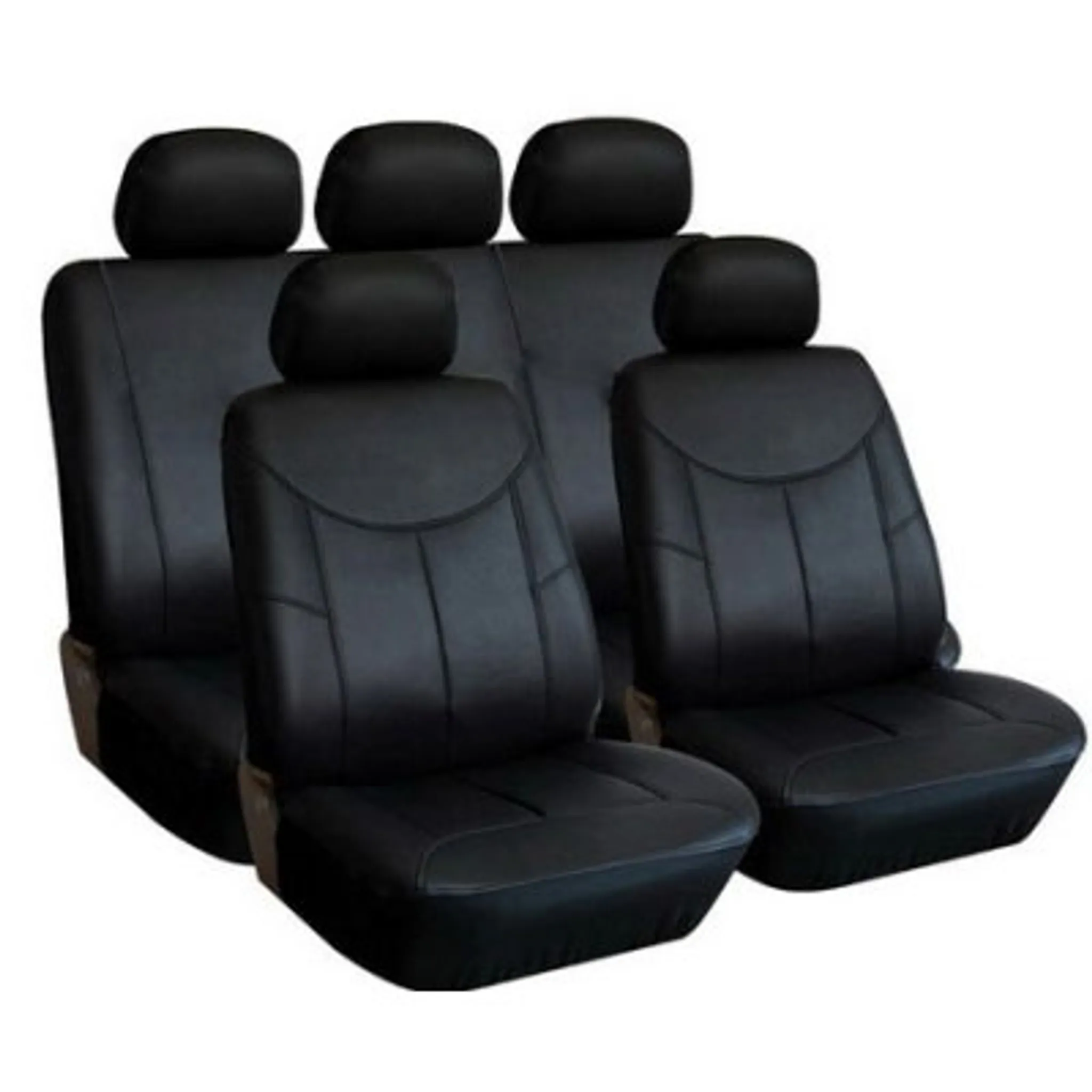 38841 WALSER Aversa Sitzschonbezug schwarz, Kunstleder, Polyester