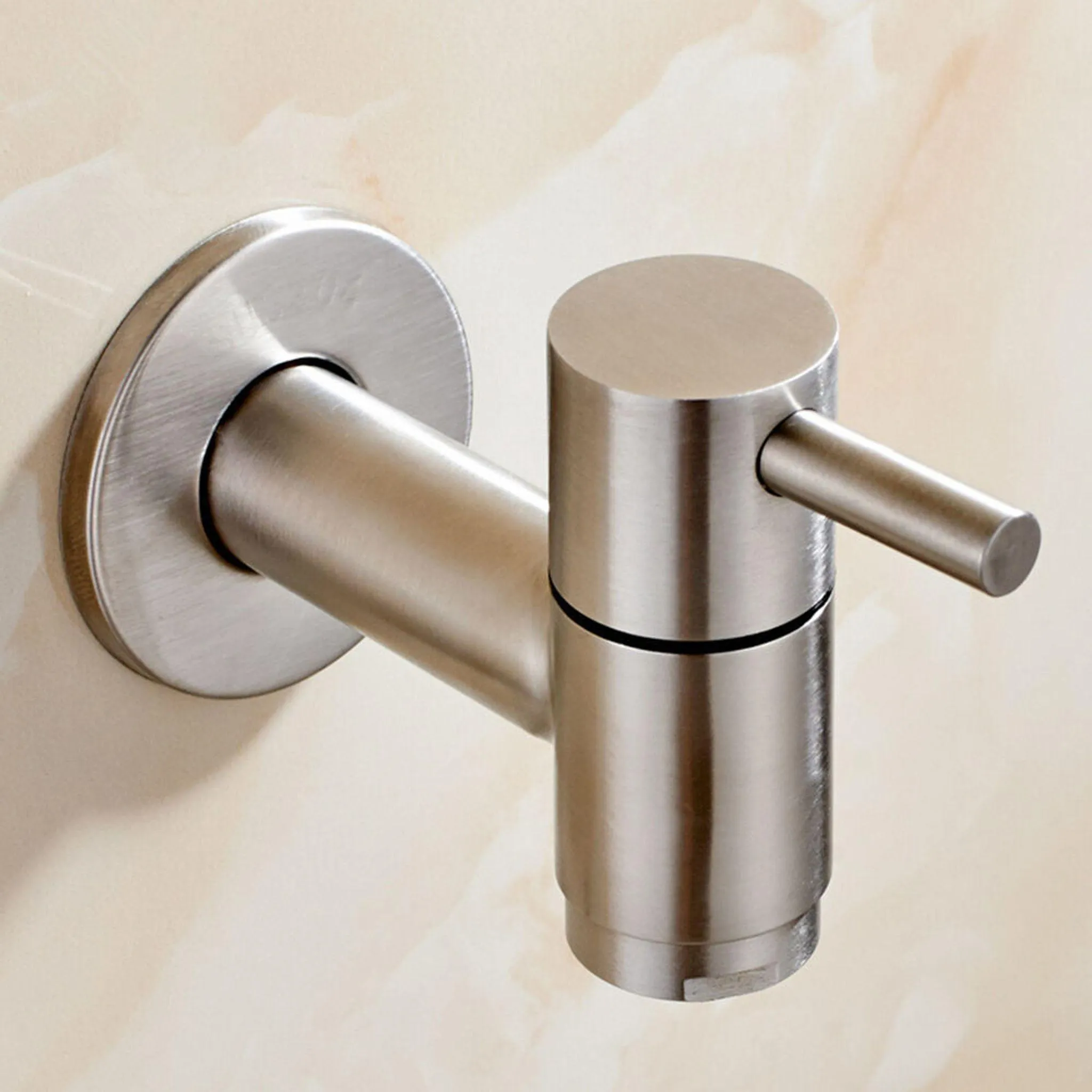 Edelstahl Einhebel-Wasserhahn Nur Kaltwasser – Für Küche, Bad Oder Garten (G1/2, Höhe 340 Mm)