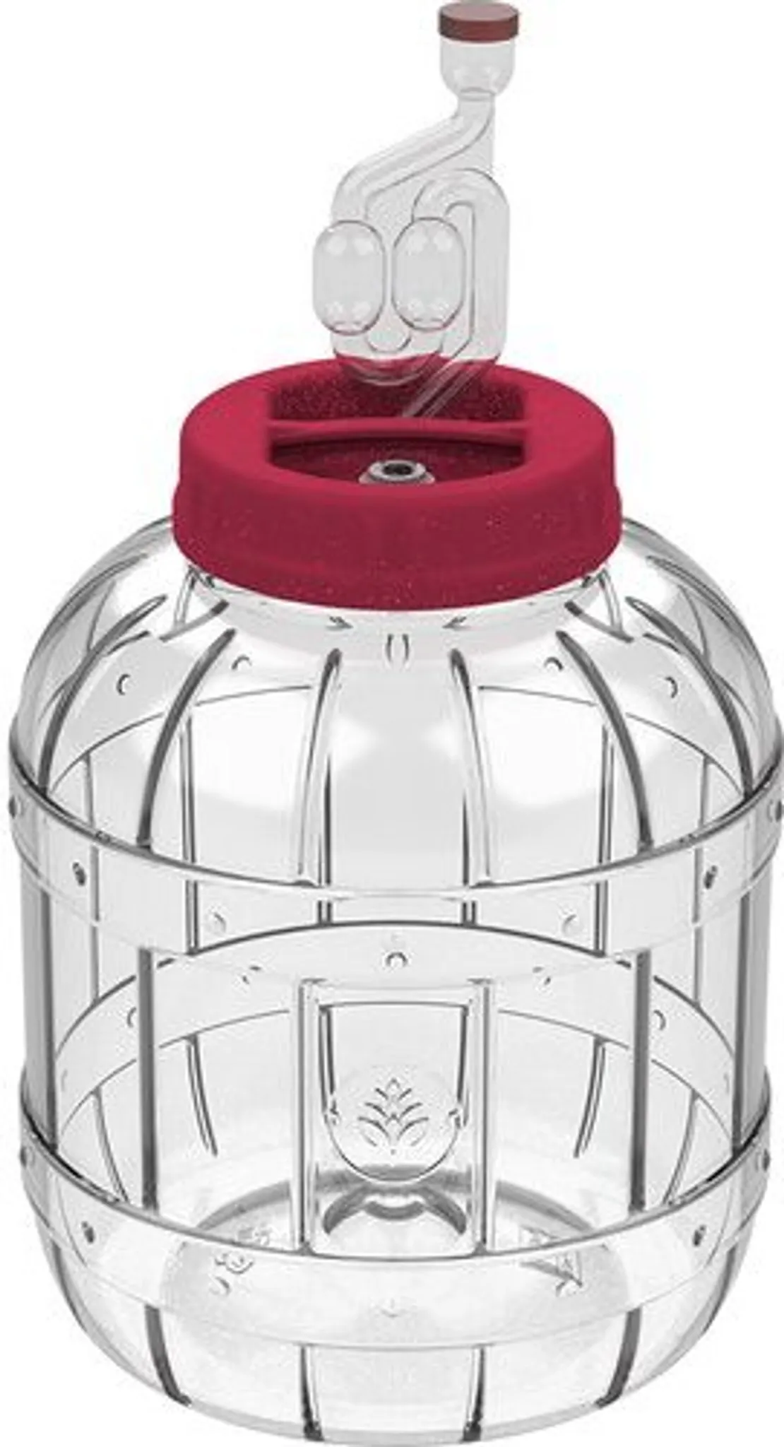 PET Gärglas 5 L, bruchsicher, mit Gärröhrchen und 100 mm