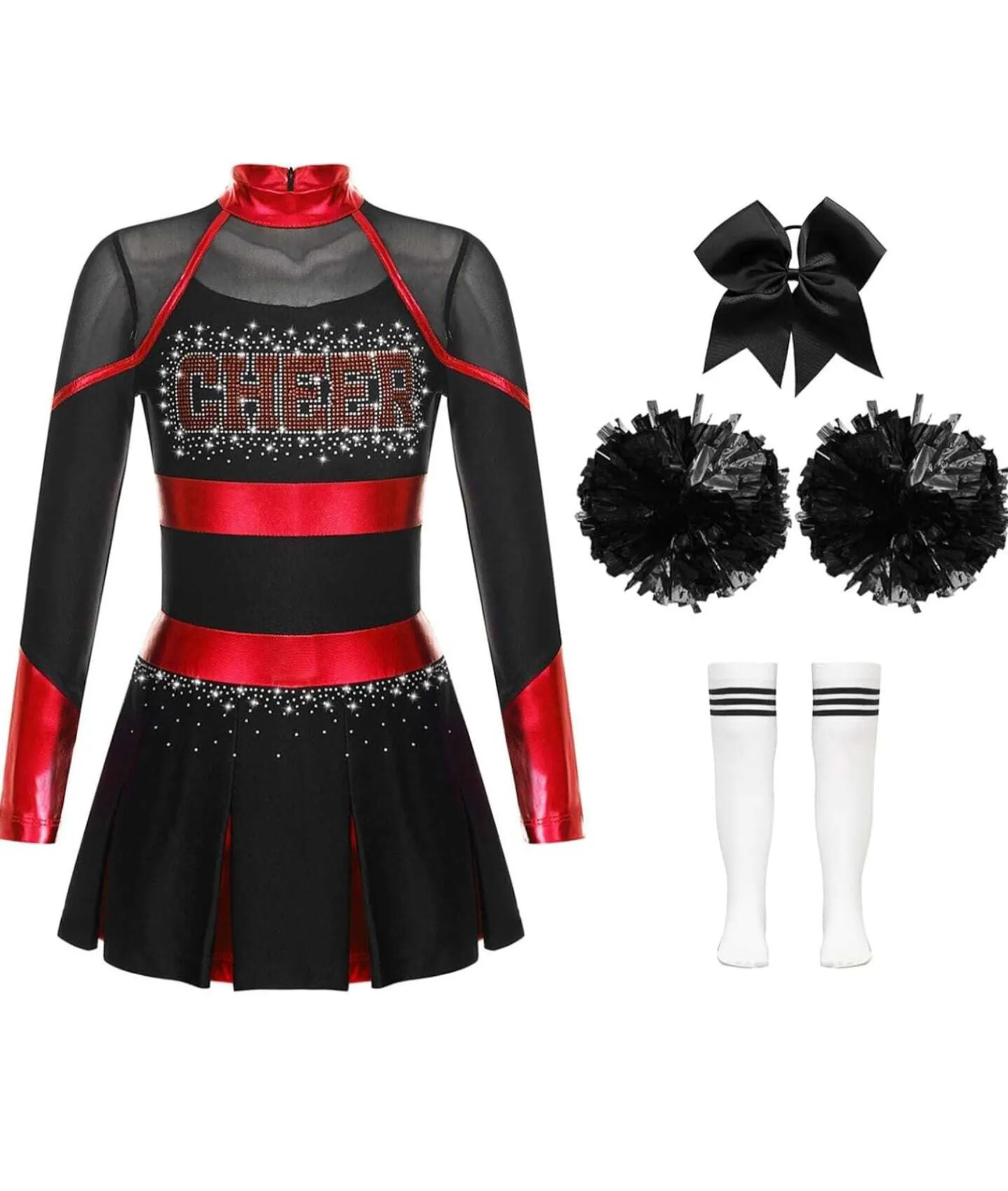 Vestito Scheletro Bambina Costume Da Cheerleader Per Bambini Vesto Da  Costume Cheerleader Bambina, image size:1734x2048