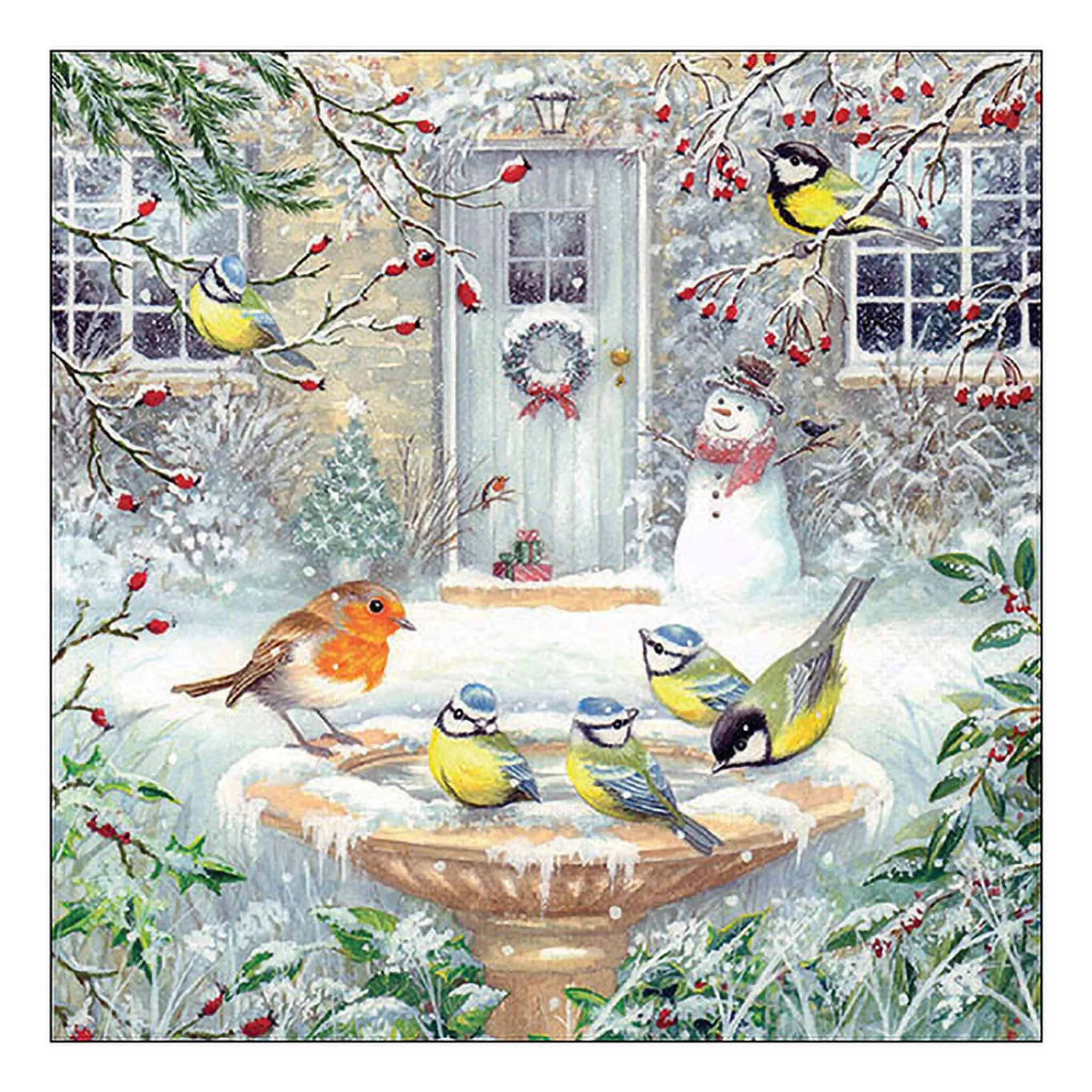 Ambiente Tovaglioli Di Carta Natalizi - Animali Invernali - 20 Pezzi 33x33 Cm - 3 Strati FSC - 4