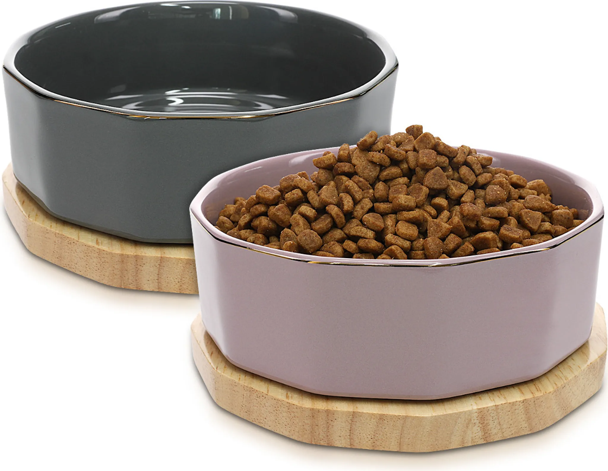 Vancasso Slow Feeder Hundenapf 3 Tassen – Keramik-Puzzle-Schüssel Für Kleine Hunde & Katzen | Verlangsamt Das Fressen, Lila