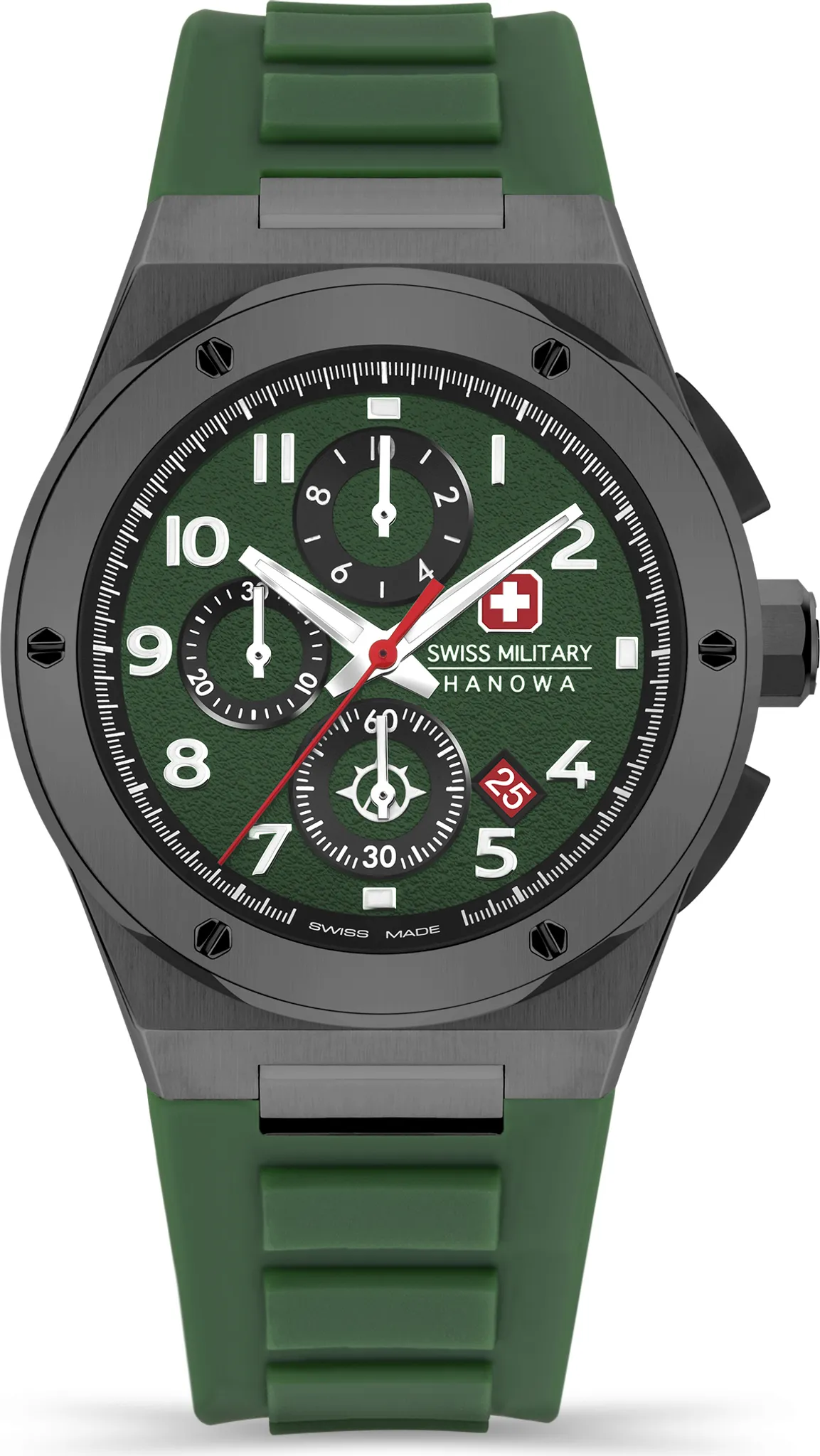 Montre Femme Swiss Military By Chrono SMWGB2200140 - Cuir Noir, Cadran Noir, Verre Saphir - Élégance Sportive