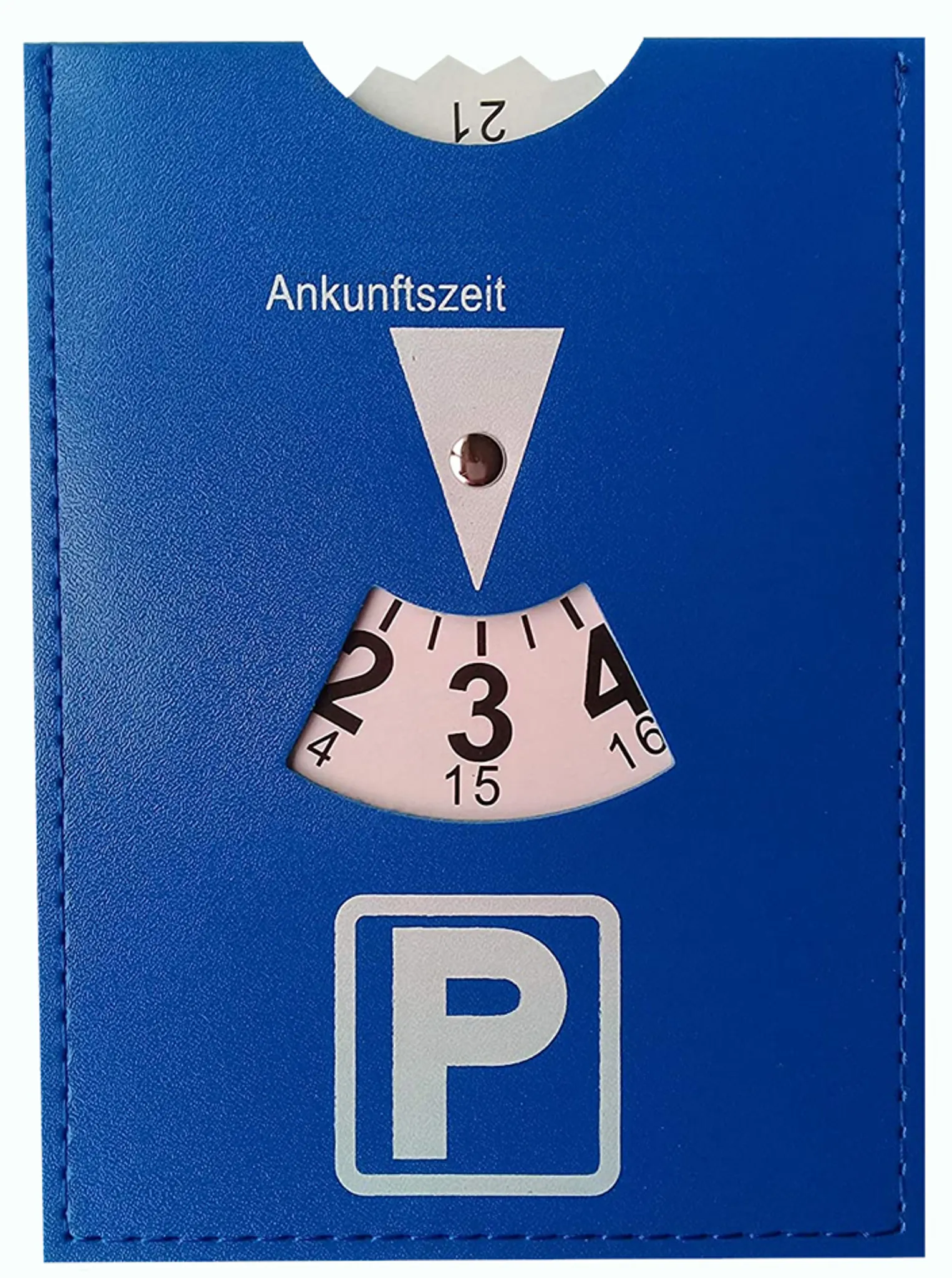 pubblimania parkscheibe Maxi Parkplatz Ankunftszeit aus weichem Kunstleder  Soft-Touch cm 10 x 13 cm (Schwarz) : : Auto & Motorrad