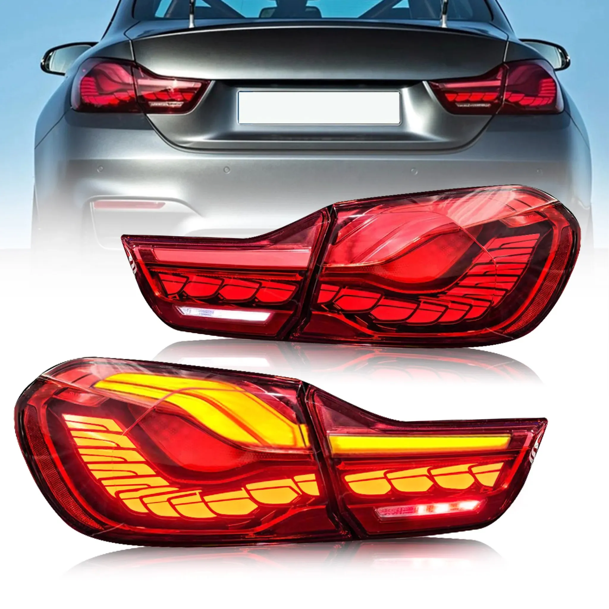 LED Rückleuchten SET Smoke dynamische Blinker OLED Funktion passt für BMW  5er F10 Limousine