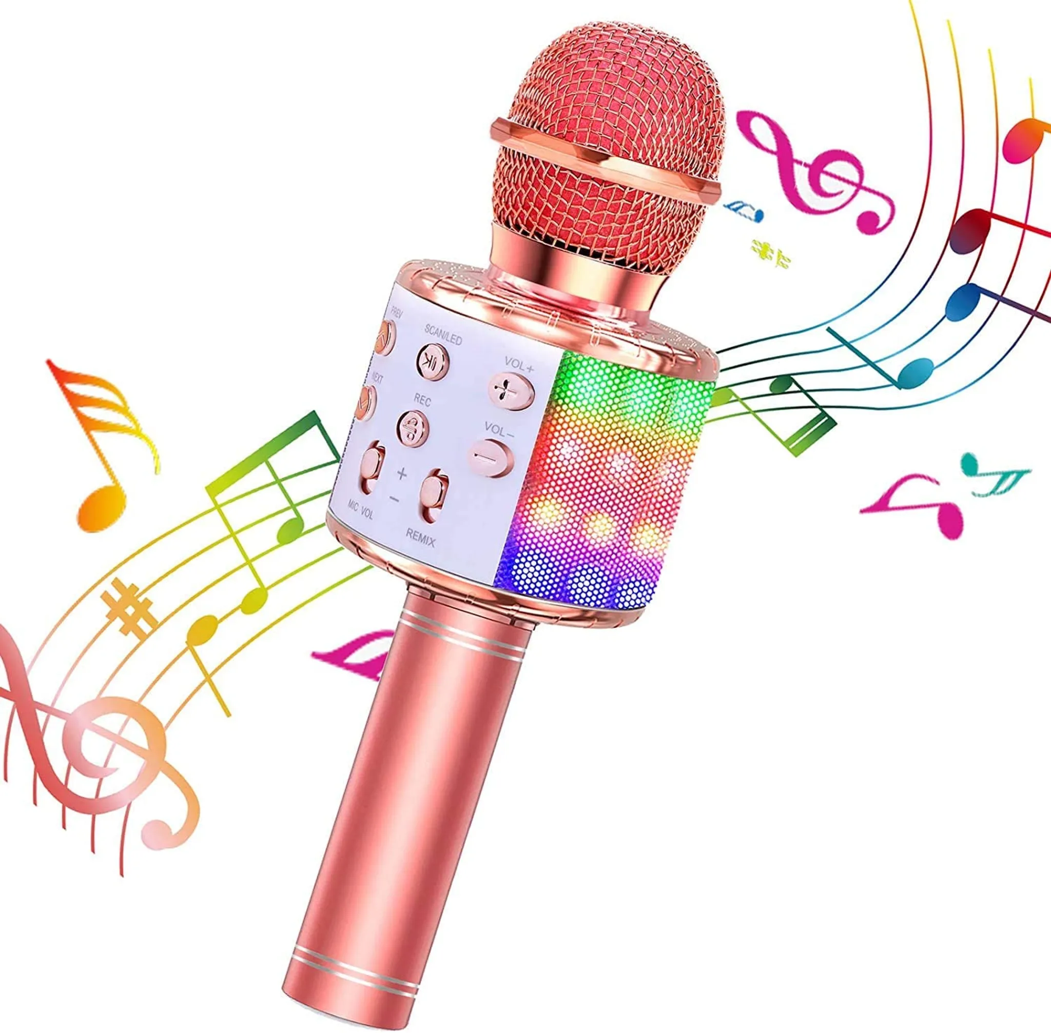 Karaoke Mikrofon, Drahtloses Bluetooth Mikrofon Kinder mit LED, Tragbares  Karaoke Maschine zum Singen, Karaoke Mädchen Jungen Spielzeug Geschenke,  KTV Lautsprecher Recorder für Smartphone PC: : Spielzeug