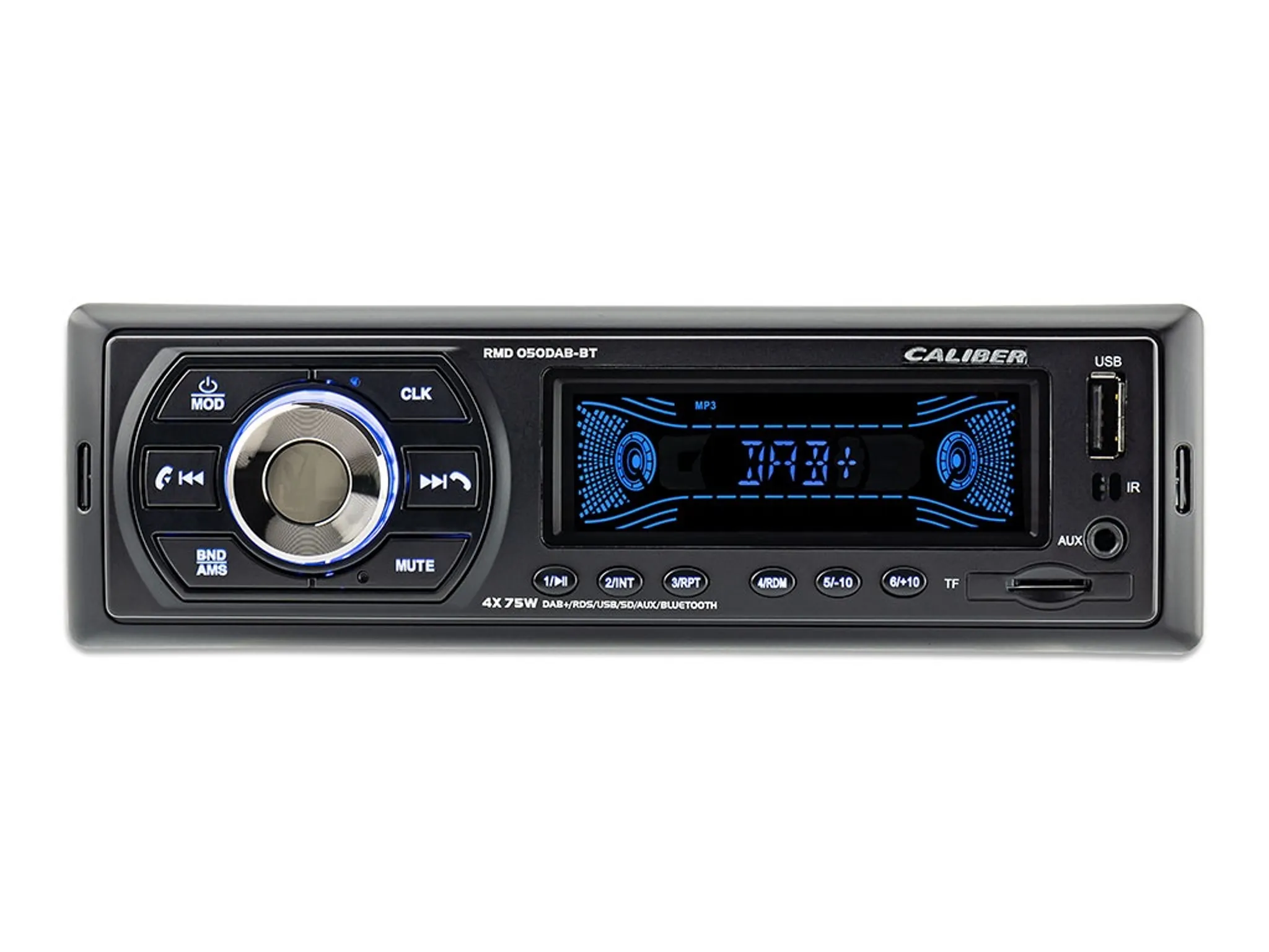Autoradio mit Bluetooth, USB, AUX - 4-Zoll-Bildschirm -  Rückfahrkamera-Anschluss - Extra USB (RMD404DAB-BT) | Caliber