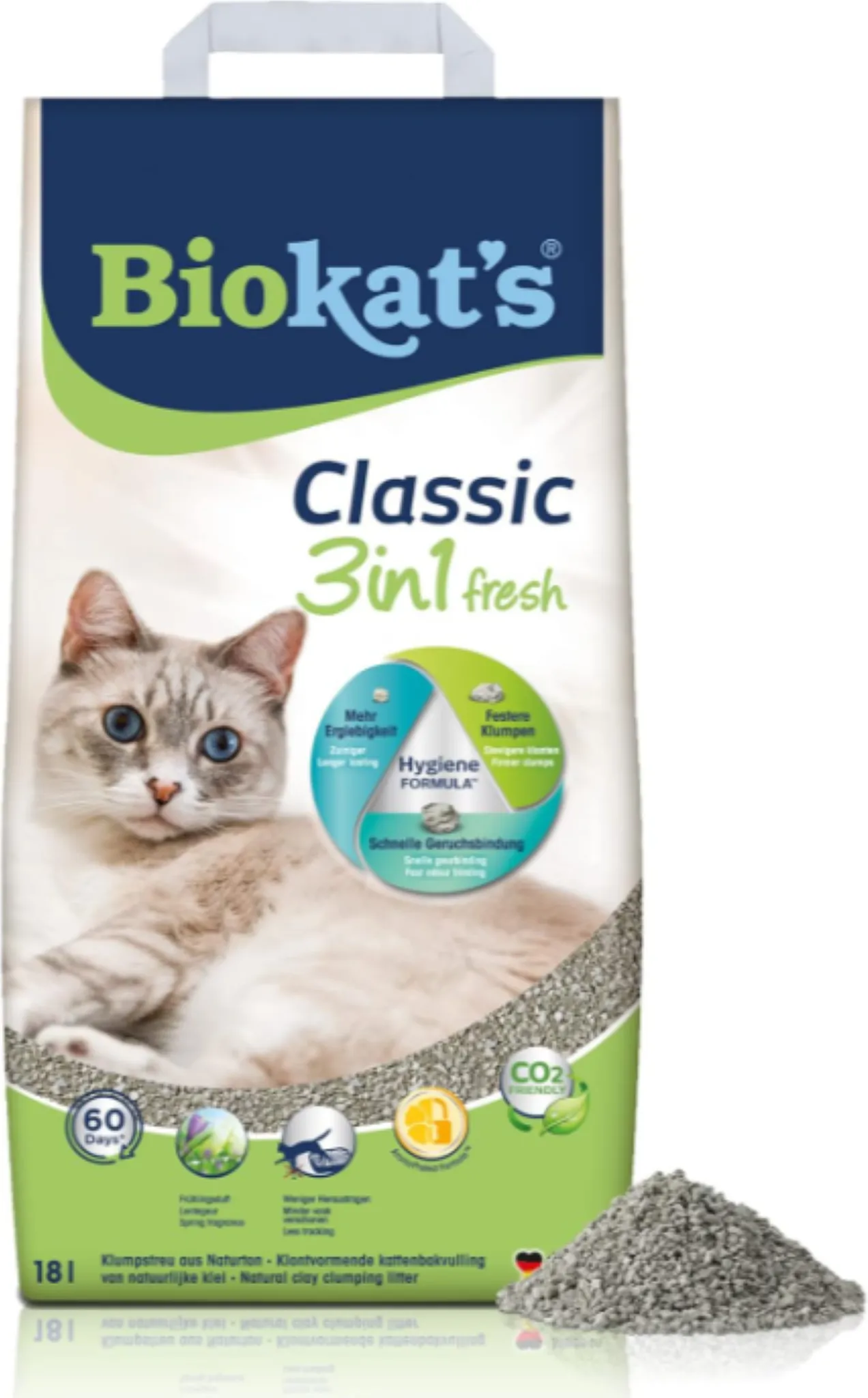 Katzenstreu Biokats Classic fresh 3in1 18 l Katzenstreu
