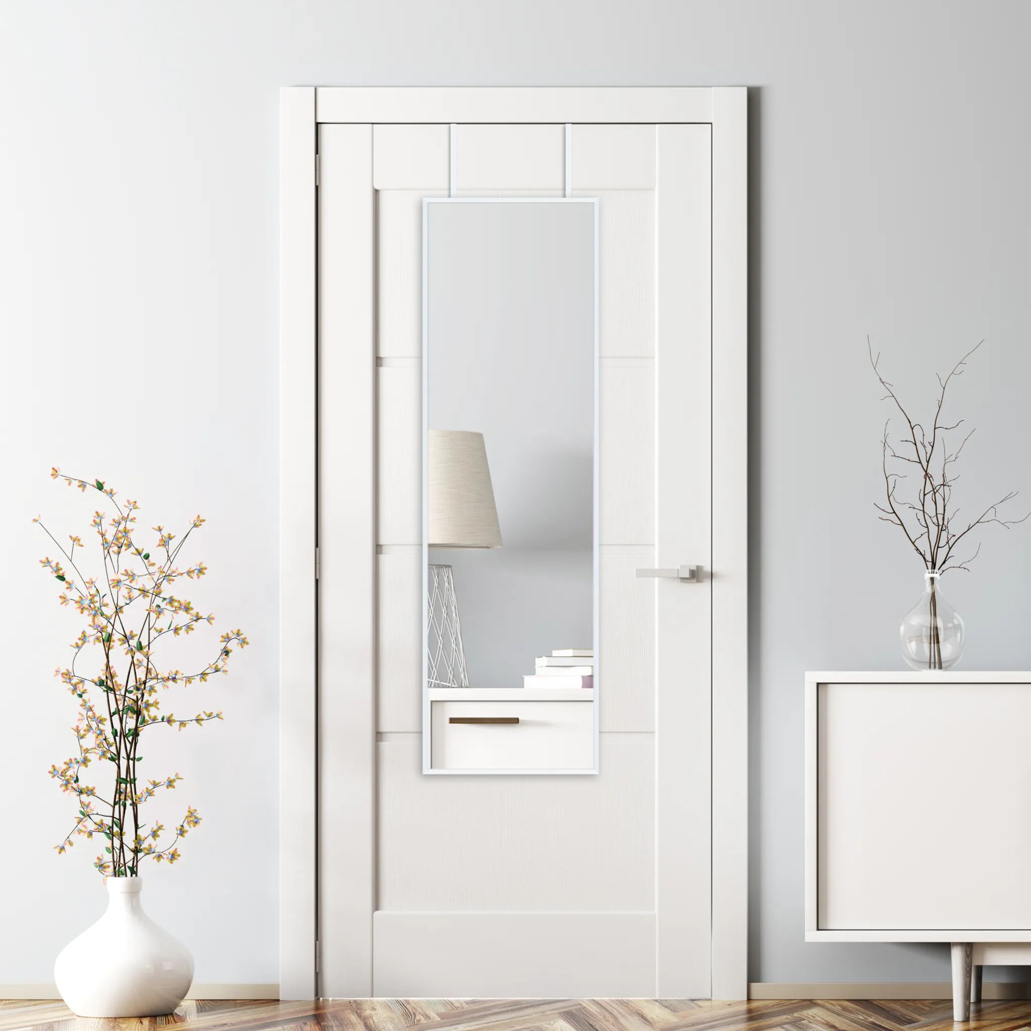 Set Di 6 Specchi Adesivi in Alluminio E Vetro