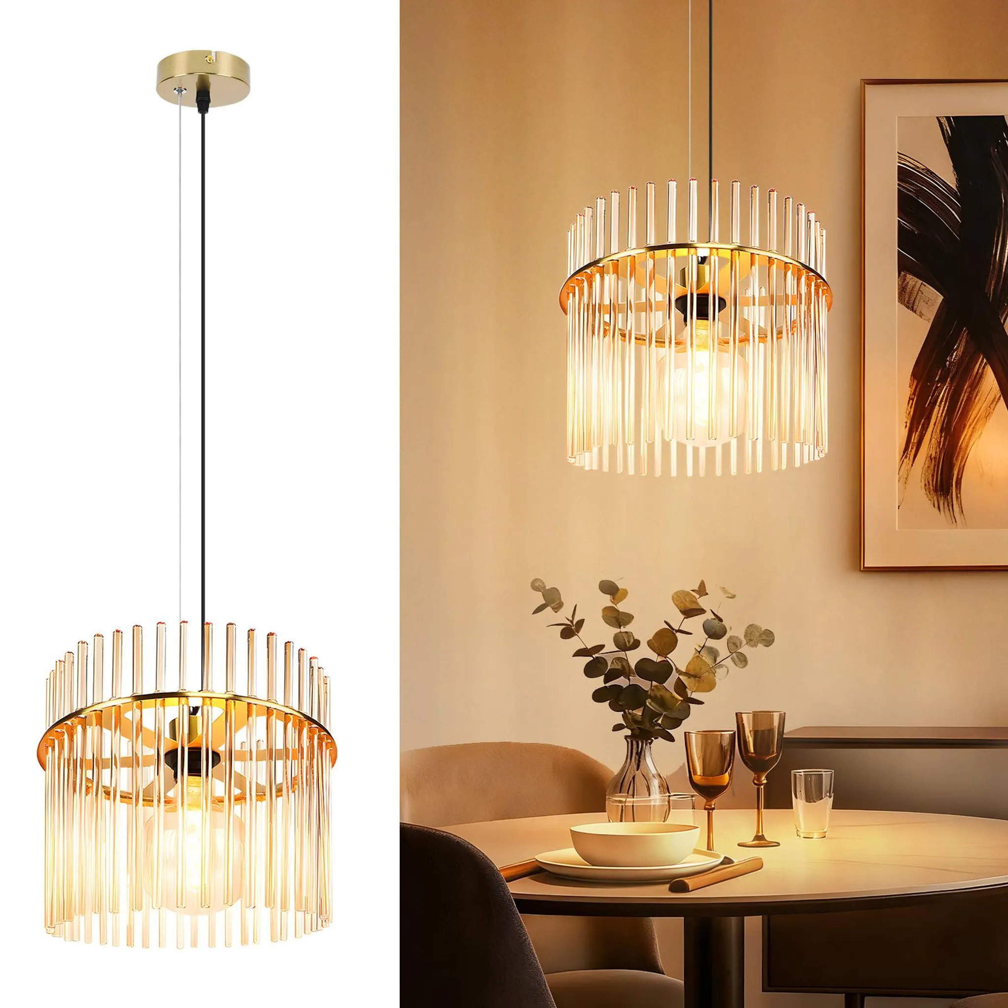 ZMH Suspension 4 Flammes - Lampe à Suspendre Noir Métal Vintage E27 Lampe De Salle A Manger Retro Lustre Industial Lampe A Suspendre Pour Salle De Sejour Bureau Cuisine 86431113