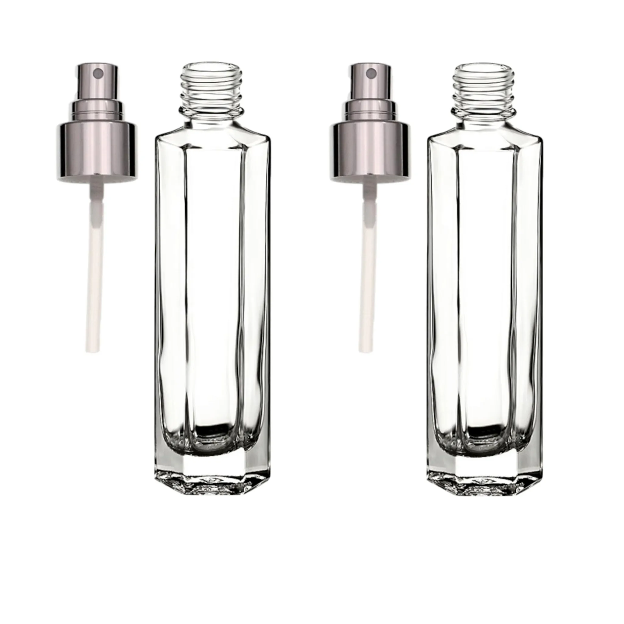 50ml Parfum Flakon LEER GLAS Flasche + Pumpe NEU Parfüm-Zerstäuber