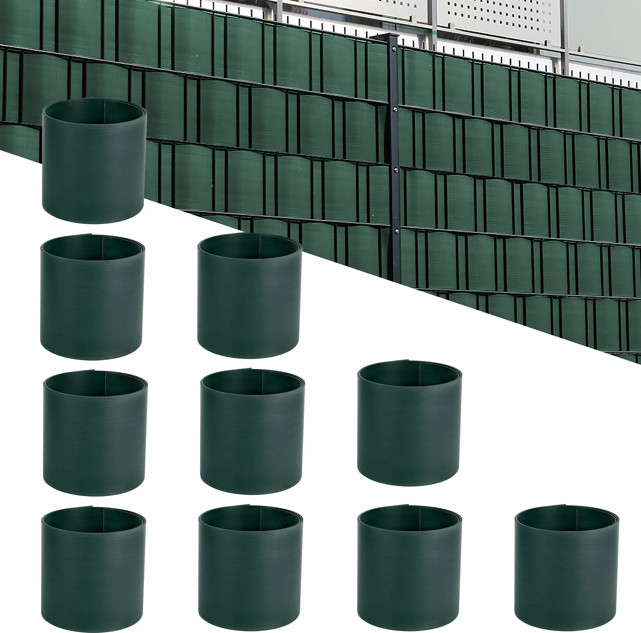 PVC Sichtschutzstreifen Für Gartenzaun – Wetterfeste, UV-beständige Streifen Für Doppelstabmatten, 250 Cm X 19 Cm