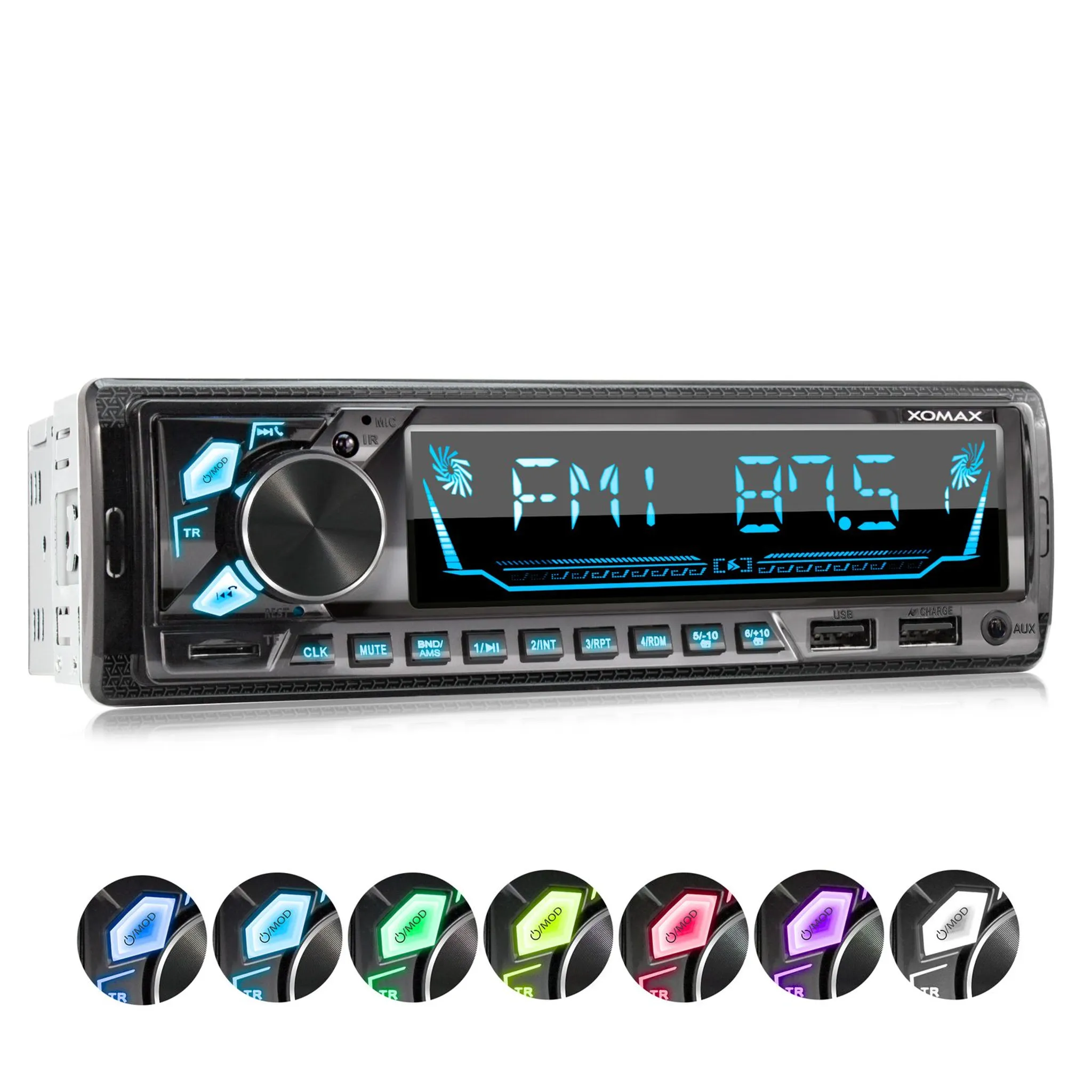 Paket] XOMAX XM-V780 1DIN Autoradio mit SD, USB und BLUETOOTH