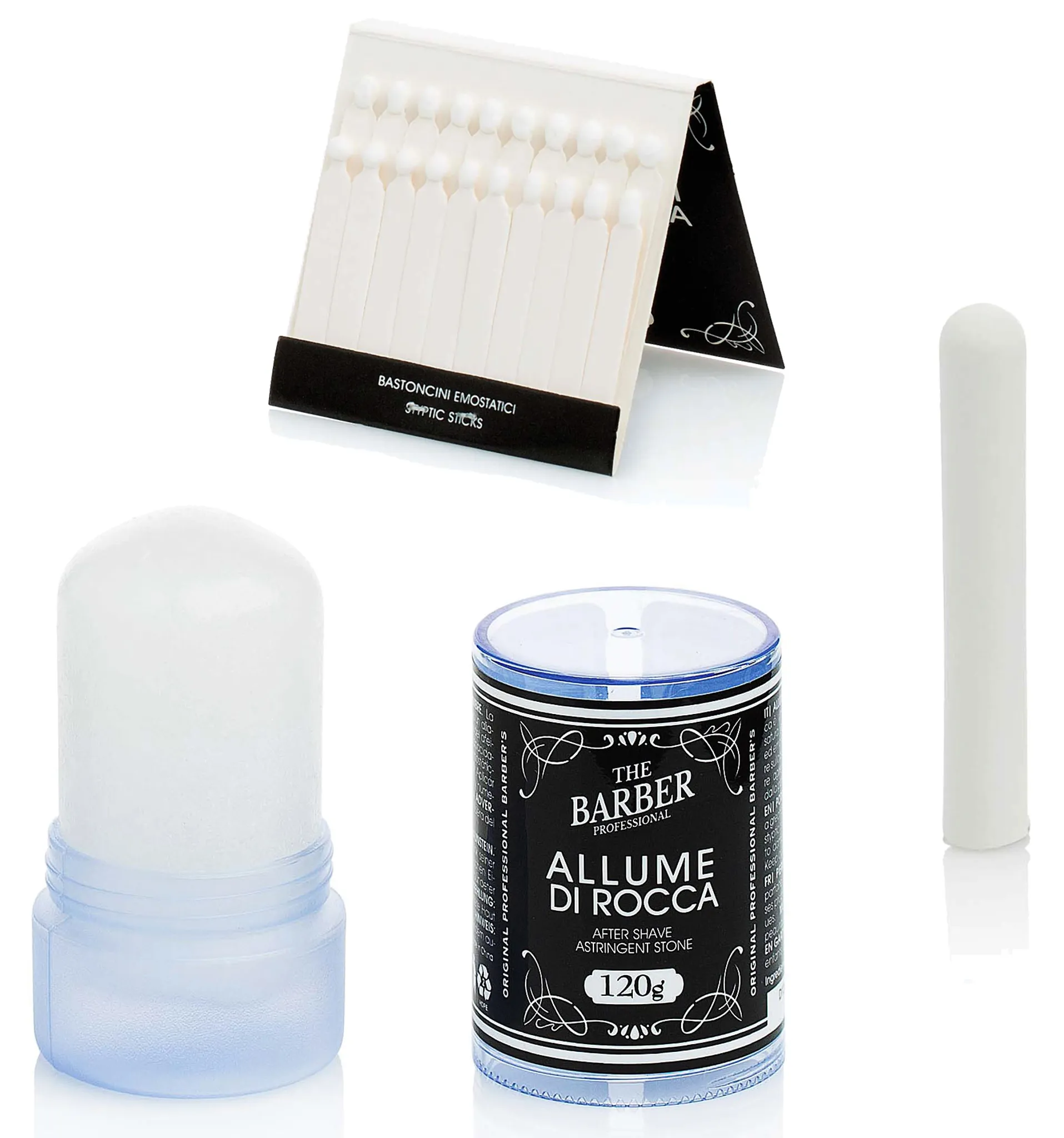 Alaunstein Set - die groß Blutstiller der Alaunblock Rasur für Alaunstift Aftershave bei Alaun 120g