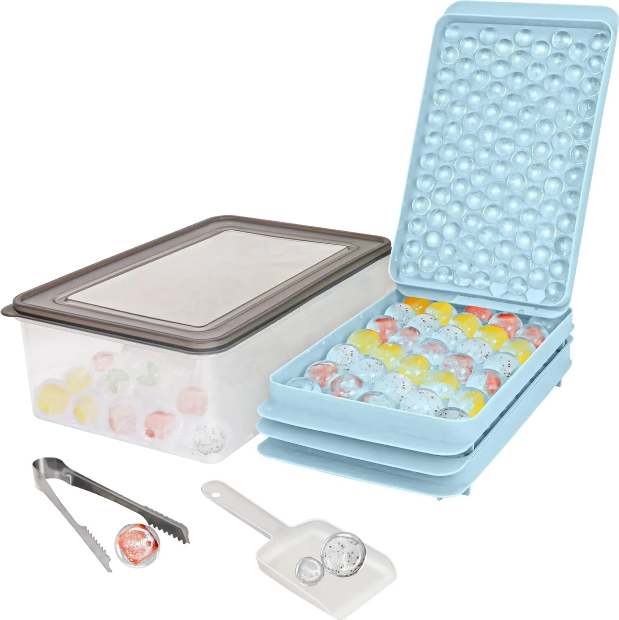 Set da 3 stampi per cubetti di ghiaccio in silicone acquista QUI