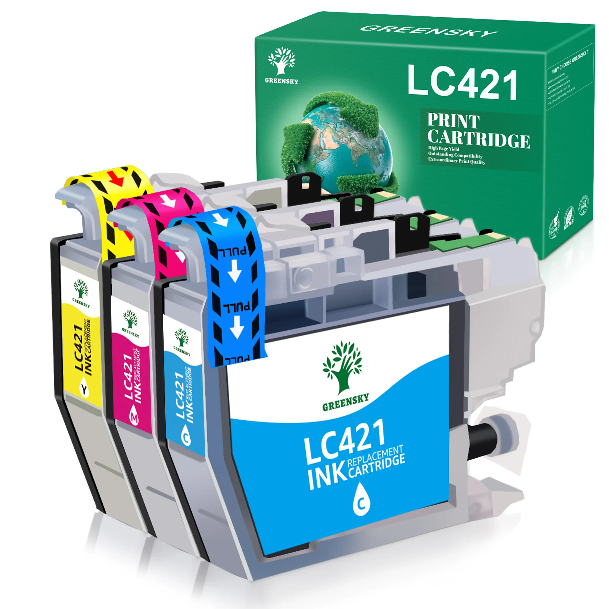 Brother LC421XL High Capacity 4 Ink Cartridge Multipack -LC421XLVAL  (Original) - Computer Chips