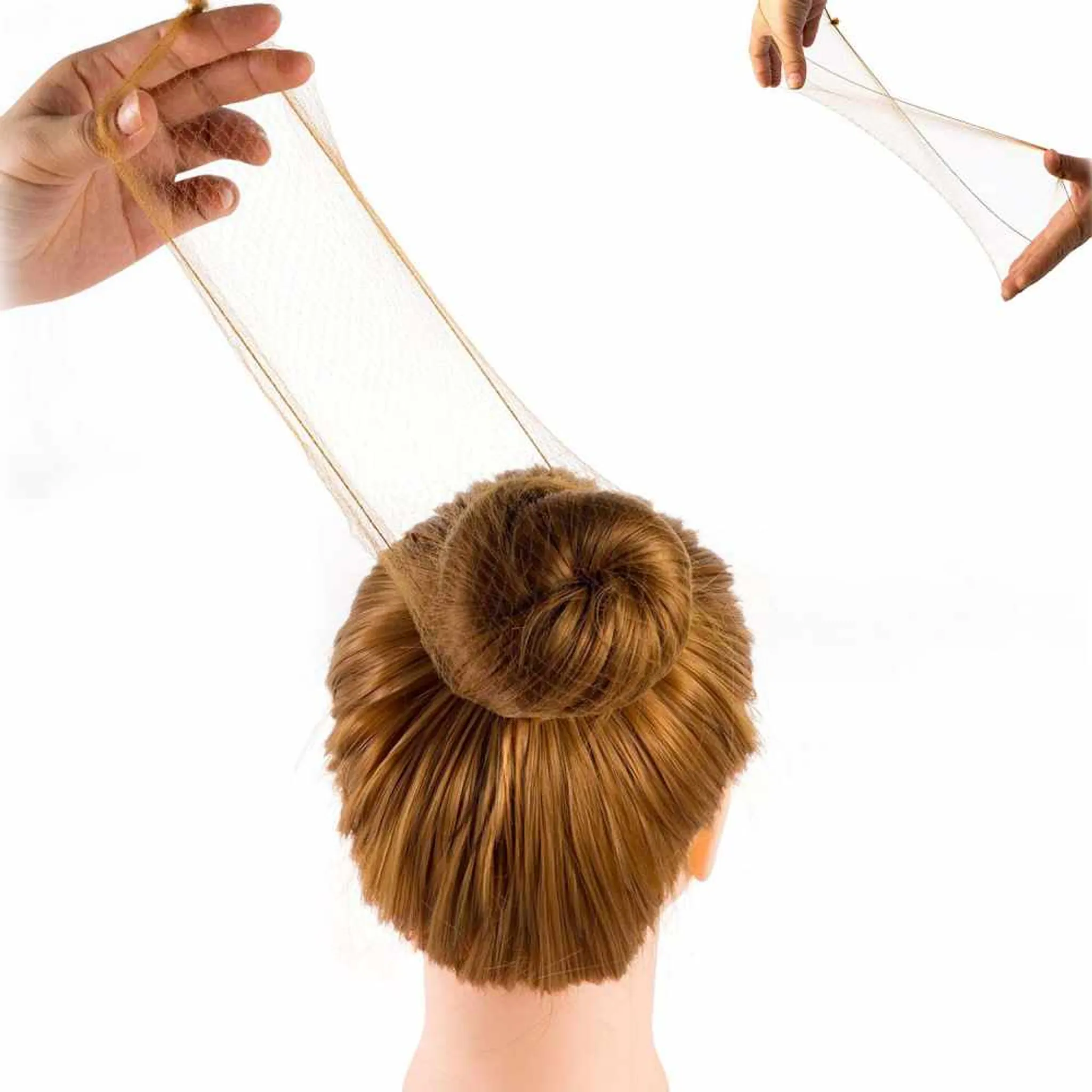 50 Stück Haarnetz Unsichtbare Elastisches Haarnetze für Frauen 20 Zoll 50 cm Braun 