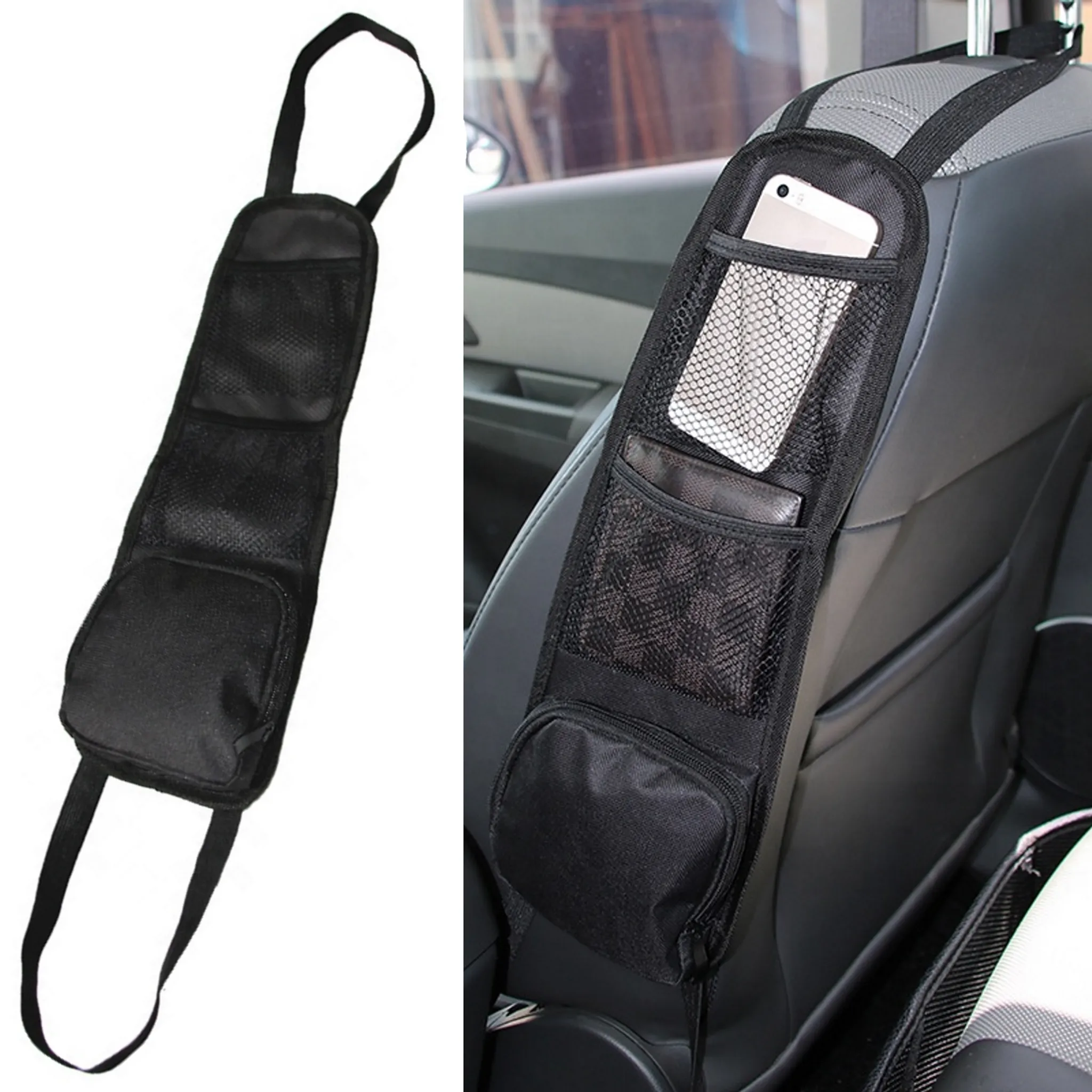 Yunhigh Autositz-Organizer Seitentasche für vordere PKW-Sitze Aufbewahrungstasche aufgeräumt für Auto LKW Mini Van SUV 