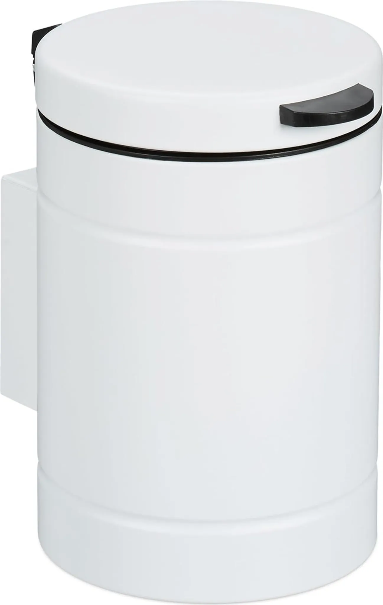 Relaxdays Cestino Pedale Per Rifiuti 3L – Acciaio Inox Nero, Con Secchio Interno Estraibile, Per Bagno O Cucina - 2