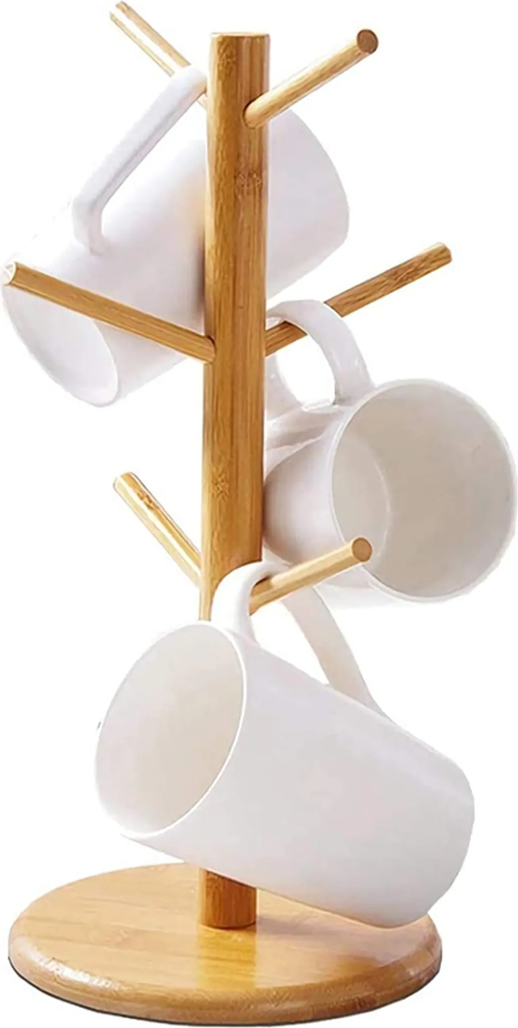 Produktbild von Qivine Tassenständer Drehbar – 4-Fach-Becherhalter Für Papierbecher, Platzsparend, Schwarz