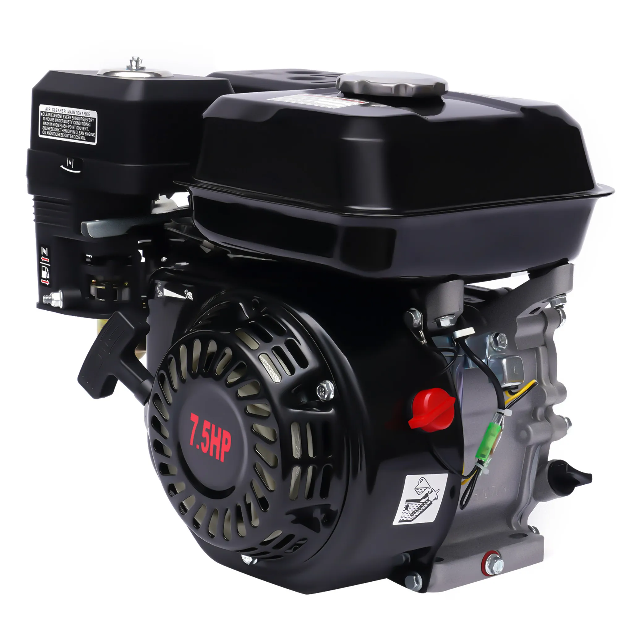 Benzinmotor 7.5PS 4-Takt Standmotor Kartmotor Elektrischer Start  Seitenwellen Motor OHV Schwerkraftzufuhr Industrie Motor für Pumpen und  Boote : : Garten
