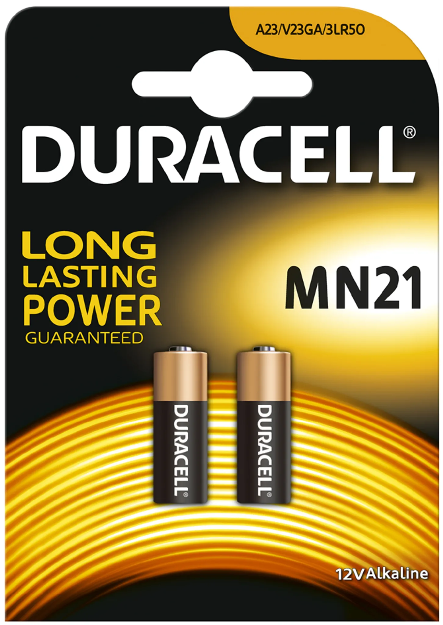 2-er Pack, 12 Volt, 50mAh Duracell DUMN21-2 MN21 V23GA Batterien 