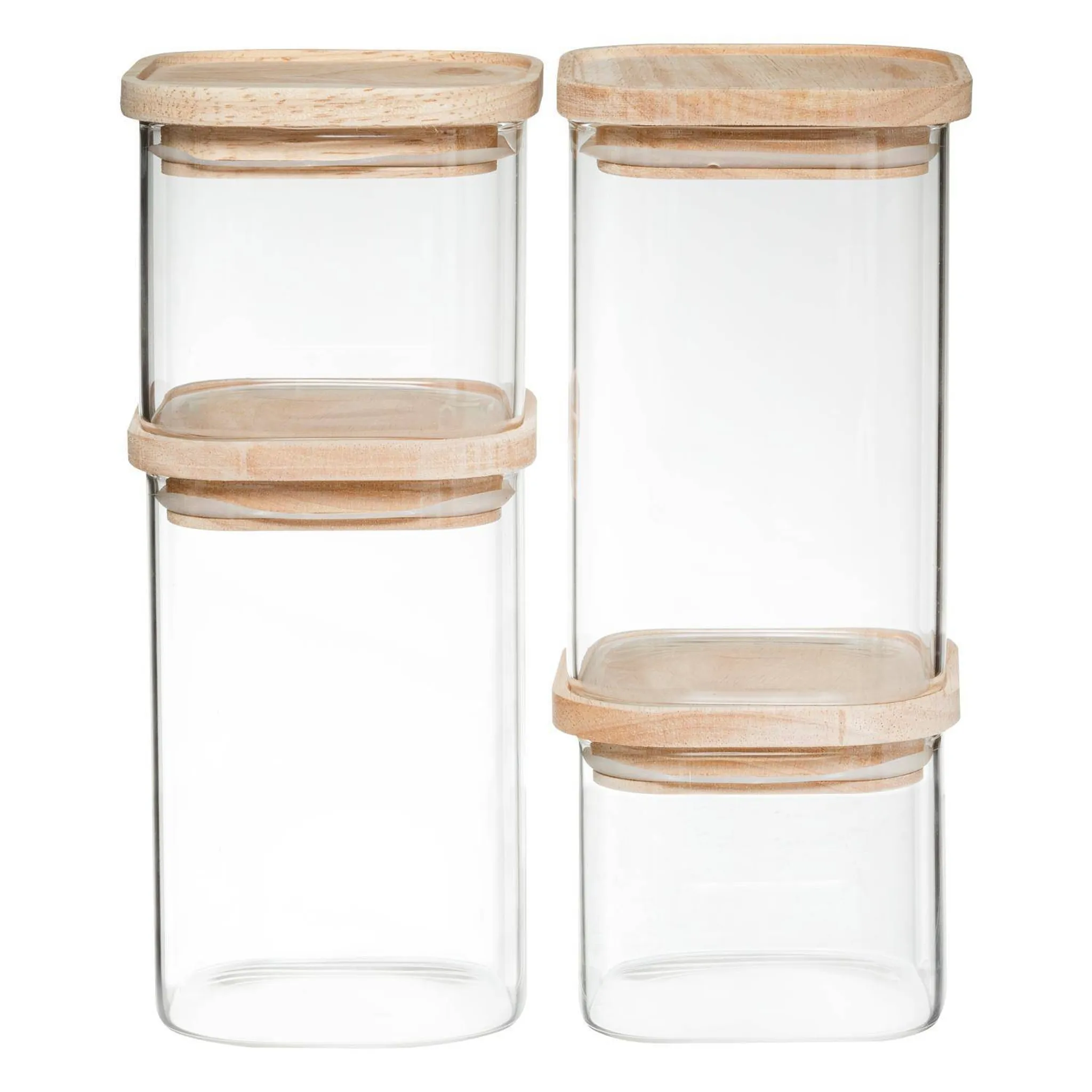 Set di 8 organizer per frigorifero, impilabili, piccoli contenitori per frigorifero con manici, per cucina, congelatore, dispensa, armadi, contenitori trasparenti senza BPA