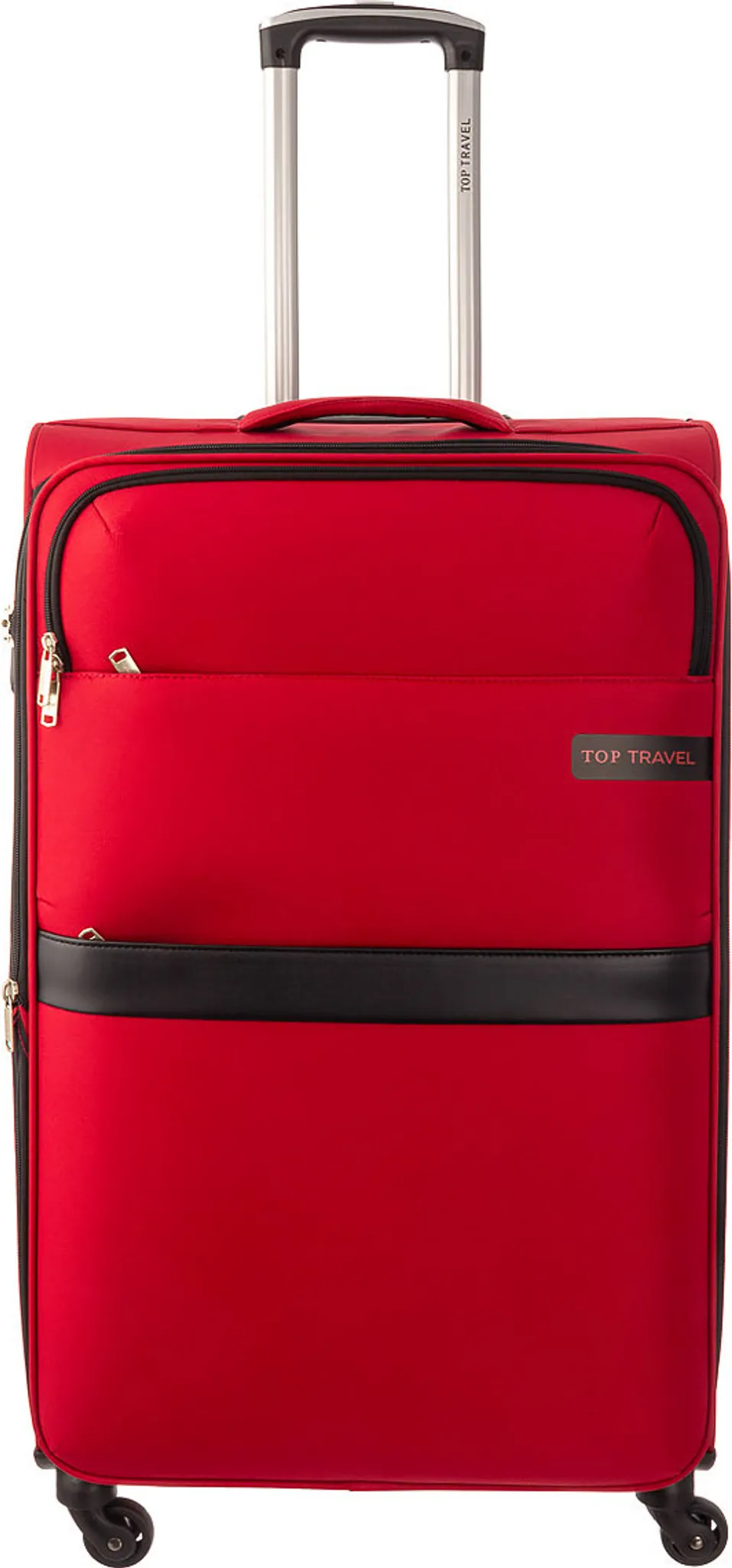 TOP-Trolley-Koffer-Set 2-teilig – 64+54 Cm, Mit Dehnfalte, 4 Rollen, Zahlenschloss, Schwarz