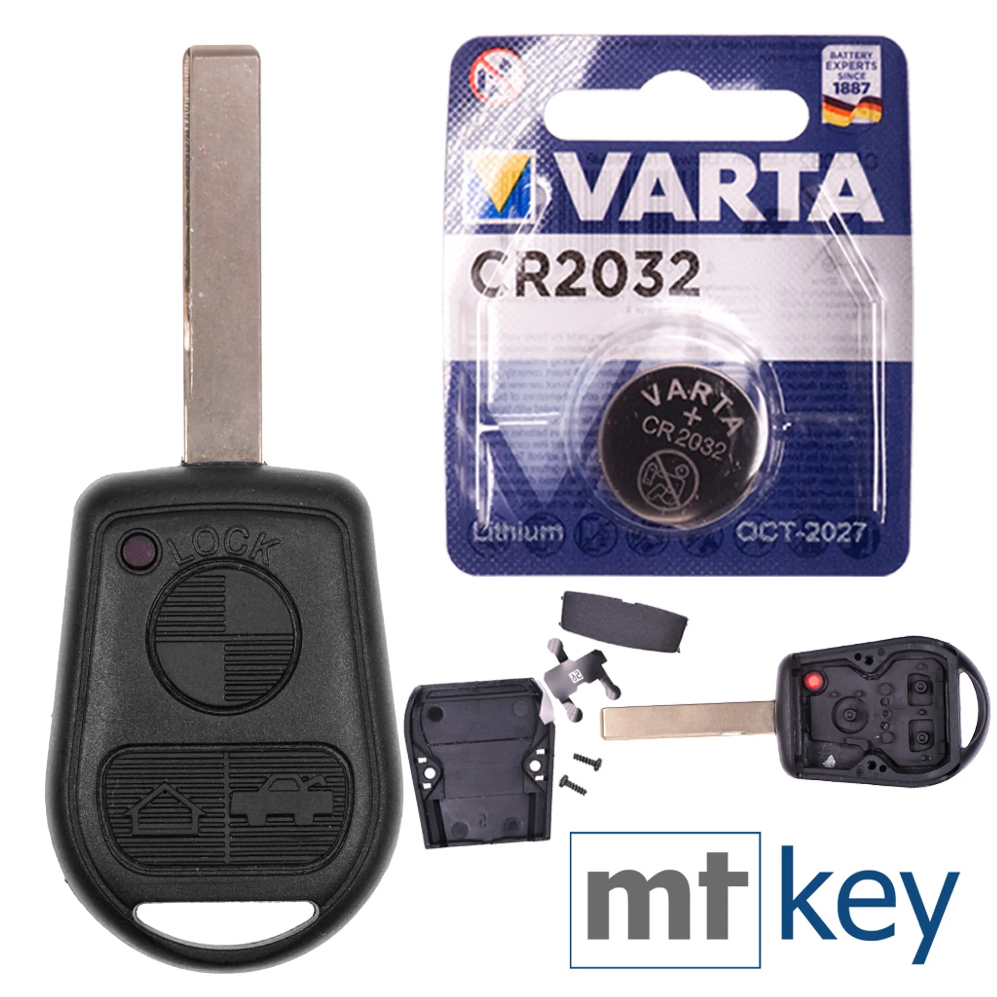 Schlüssel-Gehäuse BMW E_ 3-Tasten Smartkey E90 E60 E61 E63 E83 E70