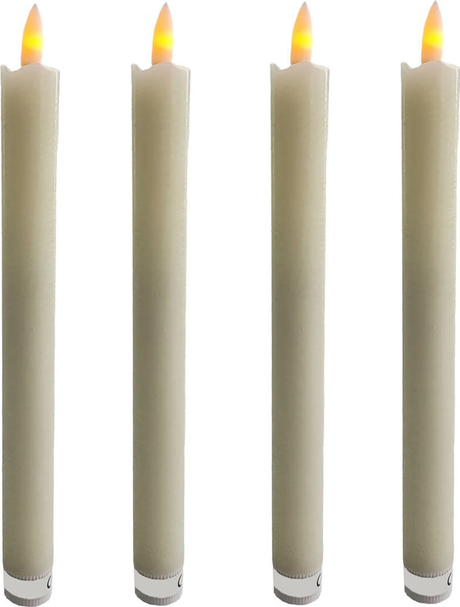 Bougies De Chandelier Blanches Duni - Lot De 50, Longueur 25 Cm, Diamètre 2,2 Cm - Composition 70% Stéarine, 30% Paraffine - Durée De Combustion 7,5 Heures
