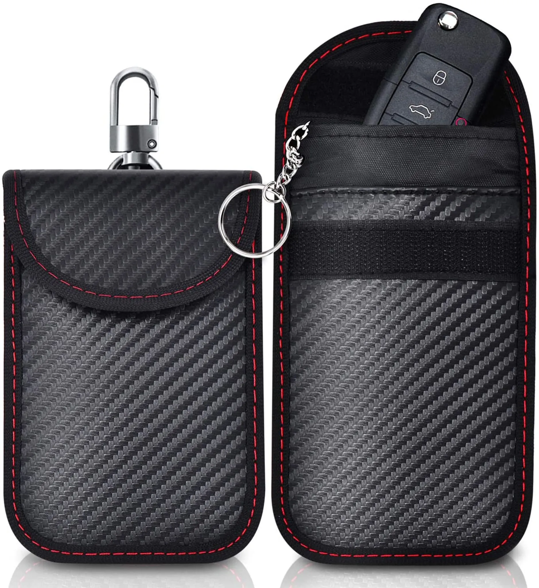 GelldG Schlüsseltasche Auto Schlüsselanhänger Tasche Schutz aus Leder Auto  Smart Keychain