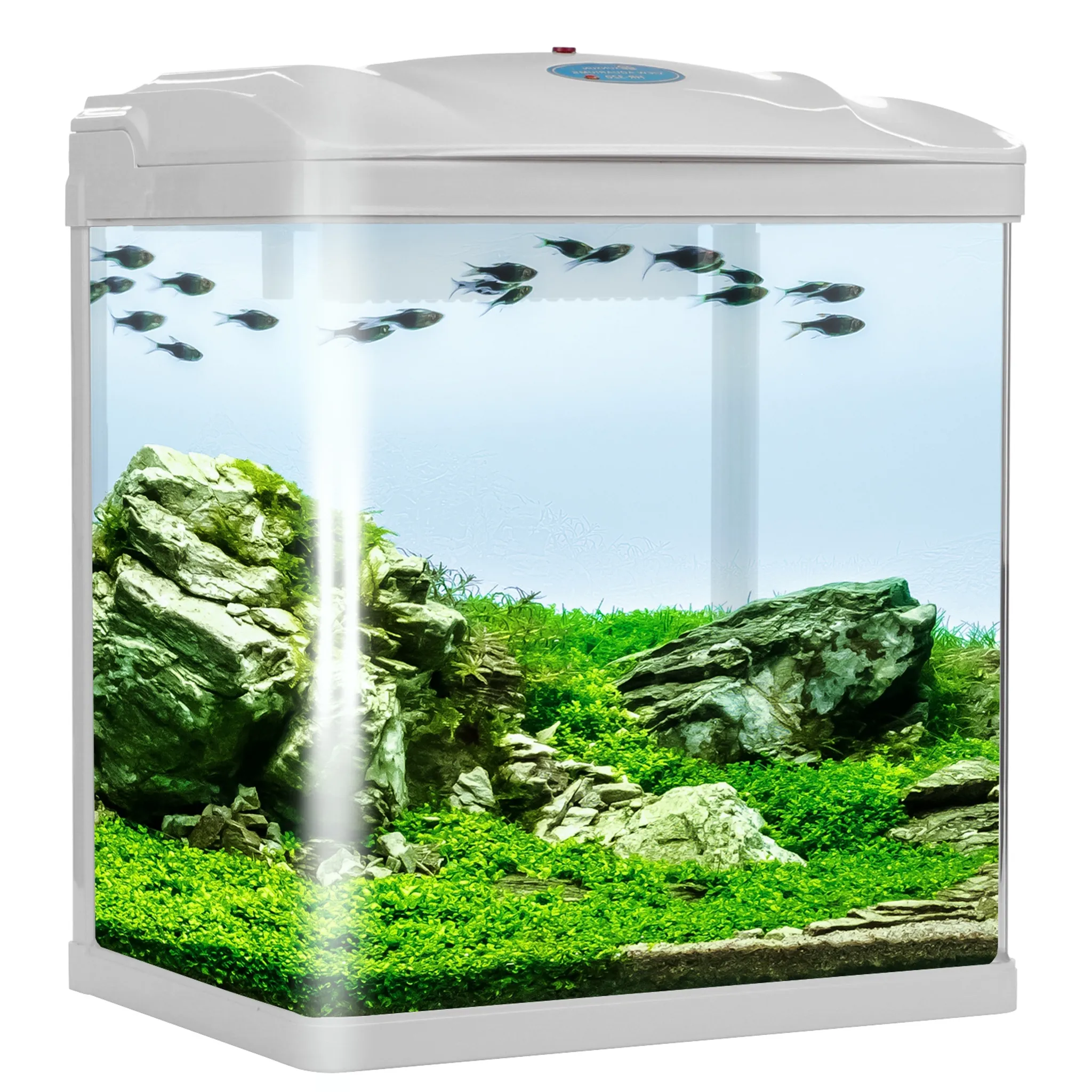 Nanotank 60 Aquarium mit Abdeckung und Unterlage