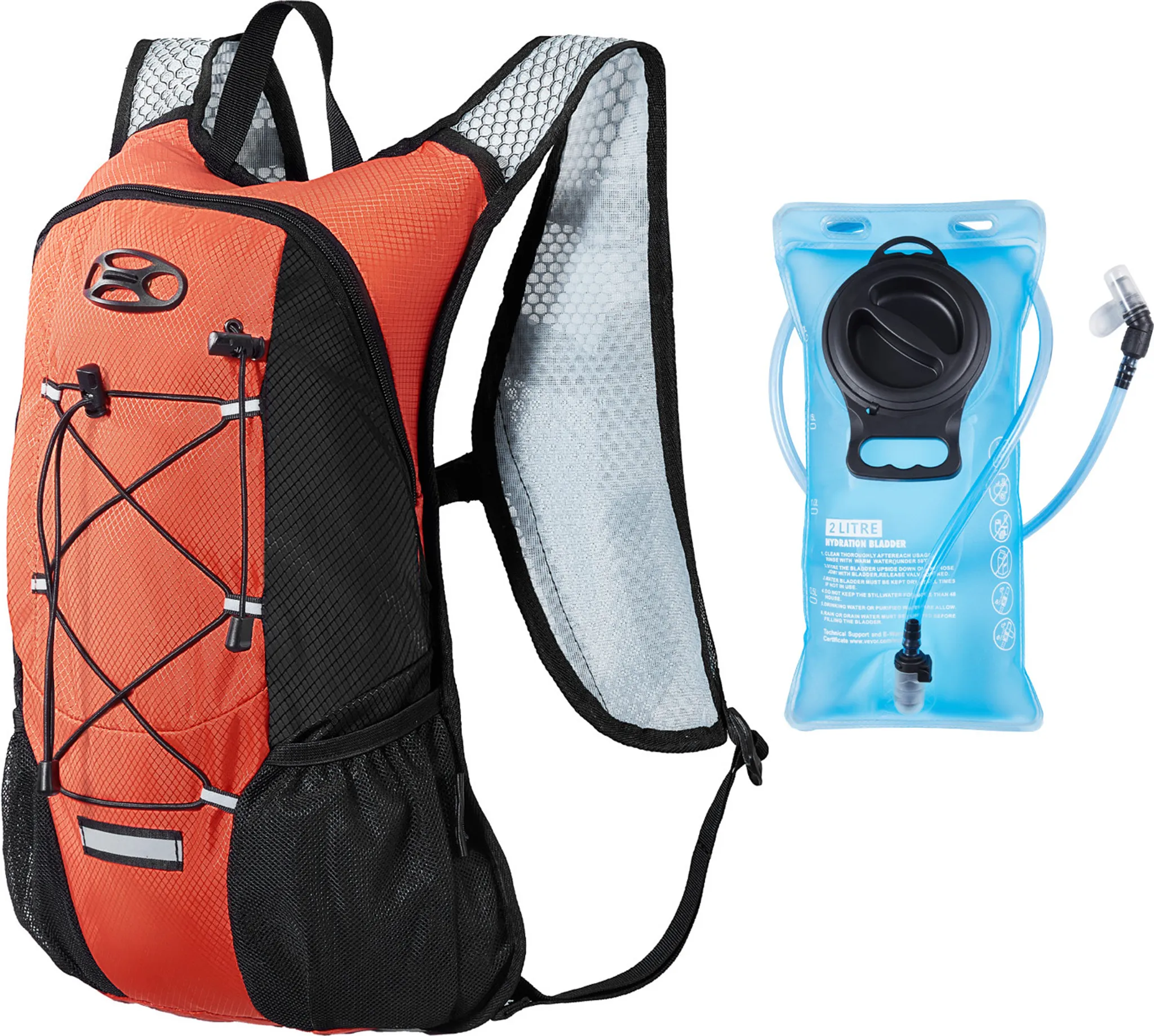Vescica Idratazione Da 2L Per Sport Outdoor | Sacca D'Acqua In EVA Alimentare Con Tubo Da 100cm | Serbatoio Per Zaino Da Trekking, Bici E Campeggio - 2