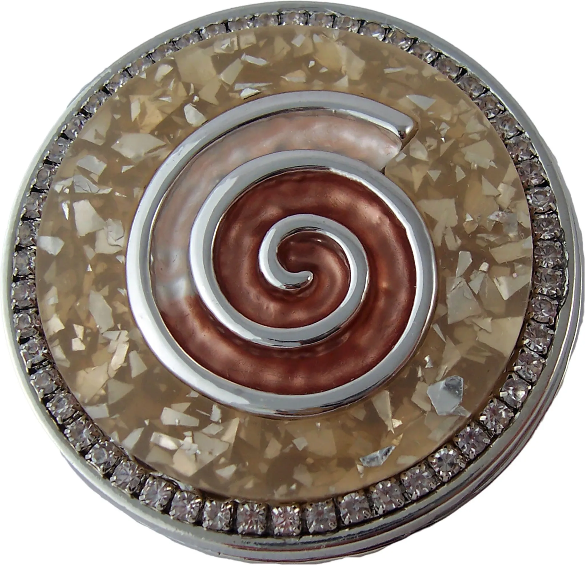 Magnetbrosche Mit Strass In Gold-Gelb - Schalclip, Poncho-Verschluss, Modischer Textilschmuck