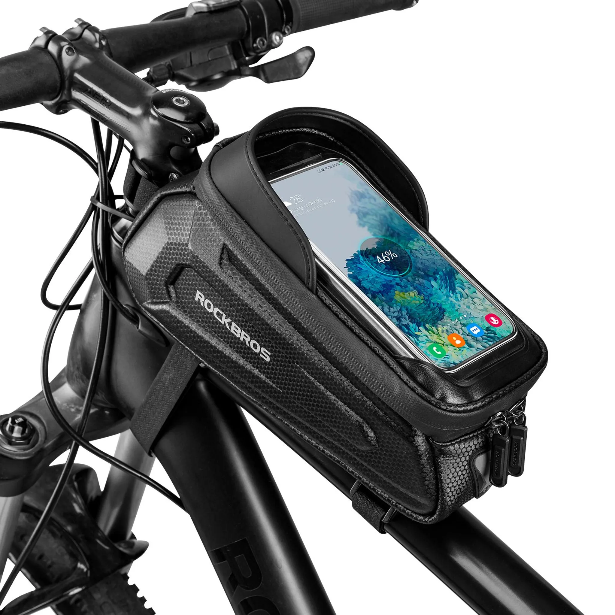 Sac De Guidon Vélo 5L Imperméable – Fenêtre Tactile, Isotherme, Porte-Bouteille